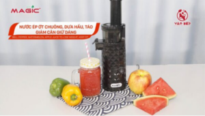 Nước ép ớt chuông, dưa hấu, táo giảm cân giữ dáng - Máy ép chậm Magic Eco AC-130 4