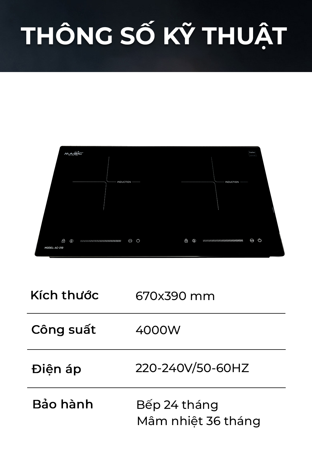 [KHÁCH HÀNG THÂN THIẾT] Bếp Đôi Điện Từ MAGIC Eco AC-210 | MAGIC Vietnam 4