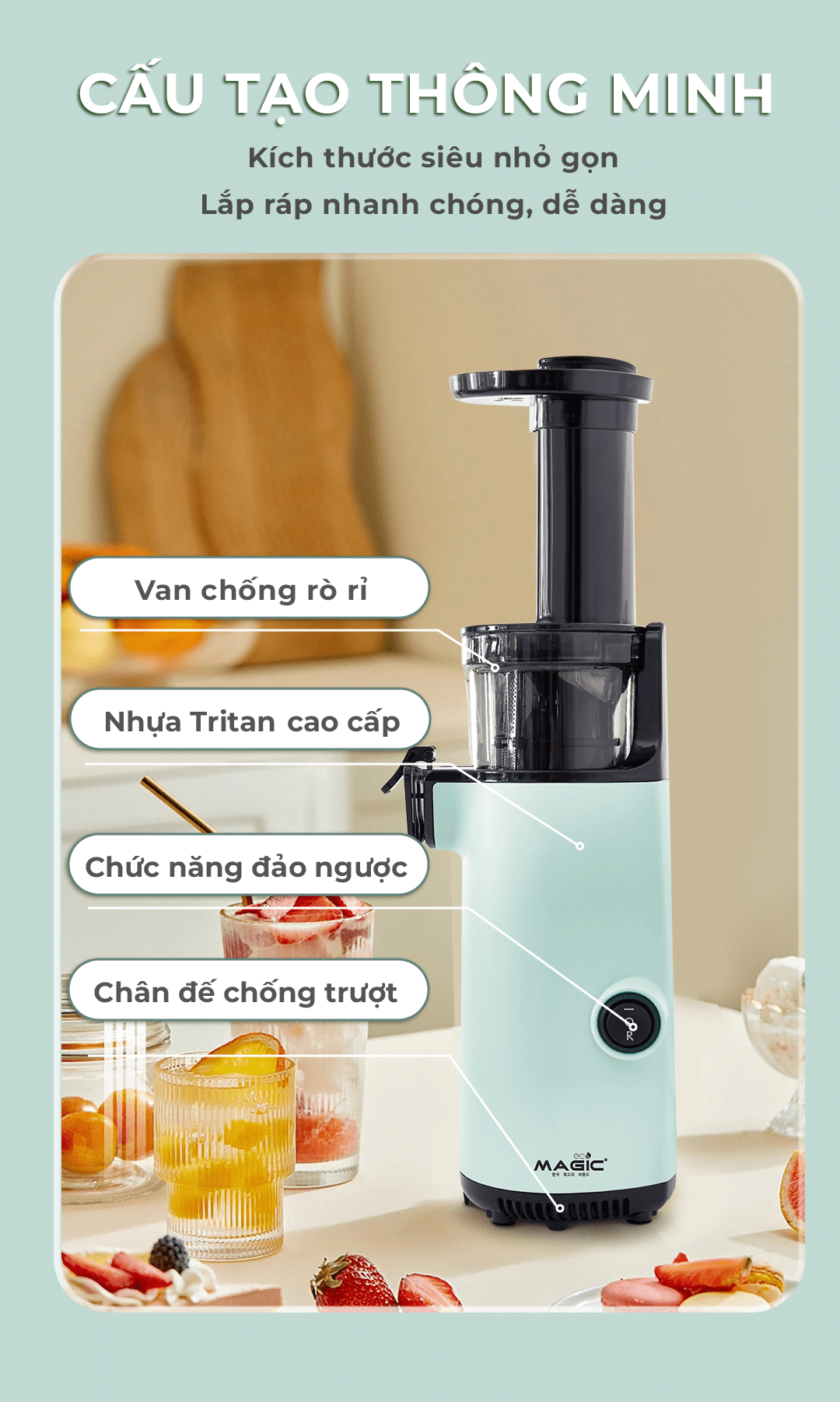 [HÀNG TRƯNG BÀY] Máy ép chậm thế hệ mới Magic Eco AC-131 | MAGIC Vietnam 4