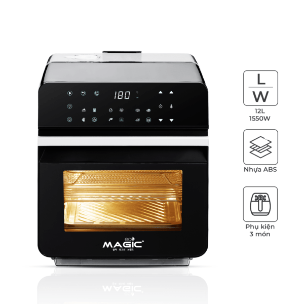 s12 Nồi Chiên Không Dầu Kết Hợp Hấp Cao Cấp Magic Eco S12 12 lít | MAGIC Vietnam 1