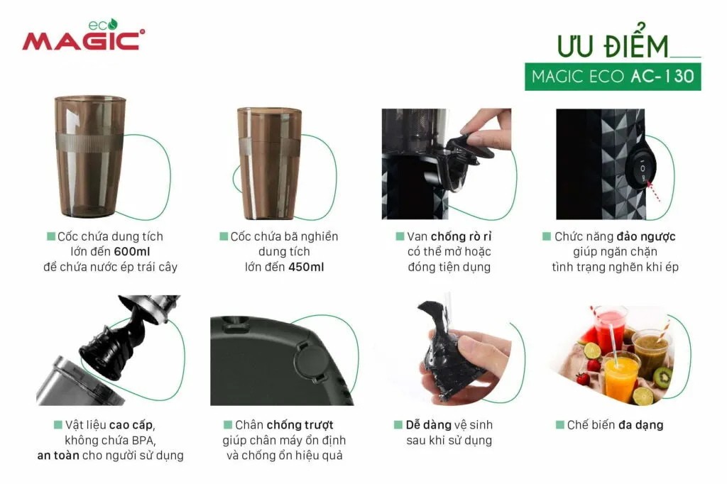 MÁY ÉP CHẬM NÀO DỄ VỆ SINH DÙNG TRONG GIA ĐÌNH? 5