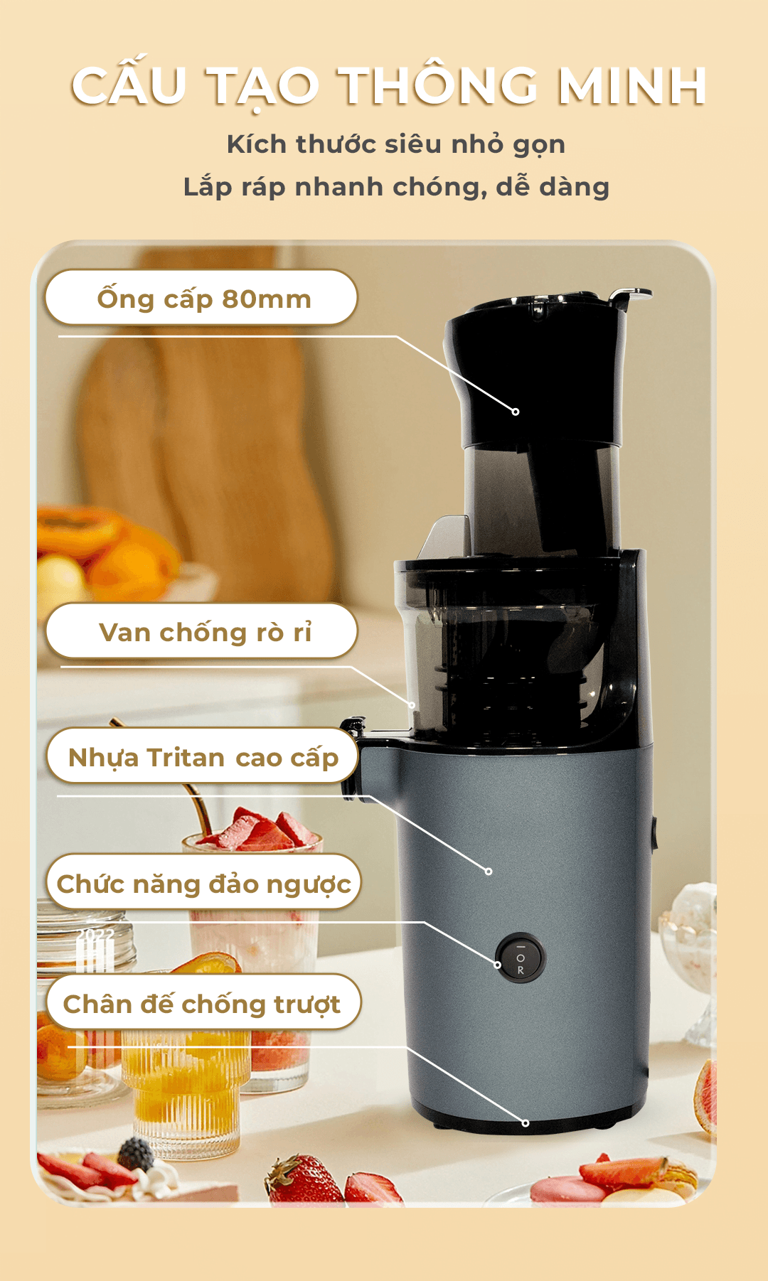 [KHÁCH HÀNG THÂN THIẾT] Máy Ép Chậm Miệng Rộng Thế Hệ Mới Magic Eco AC-139 11