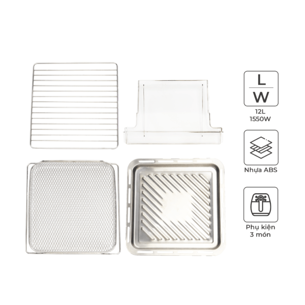 Nồi chiên không dầu kết hợp hấp cao cấp Magic Eco S12 12 lít Nồi chiên không dầu kết hợp hấp cao cấp Magic Eco S12 12 lít