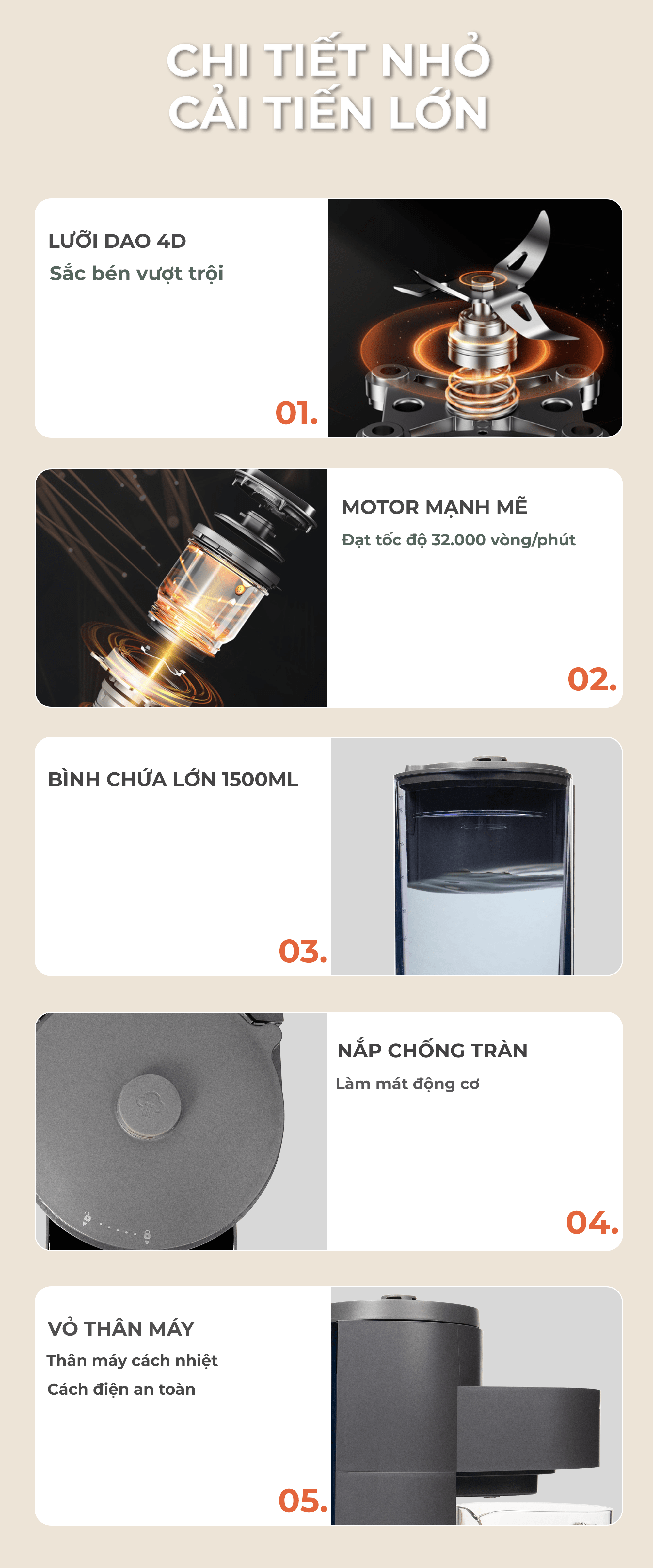 Máy Làm Sữa Hạt Đa Năng Tự Động Rửa Magic Eco AC -140