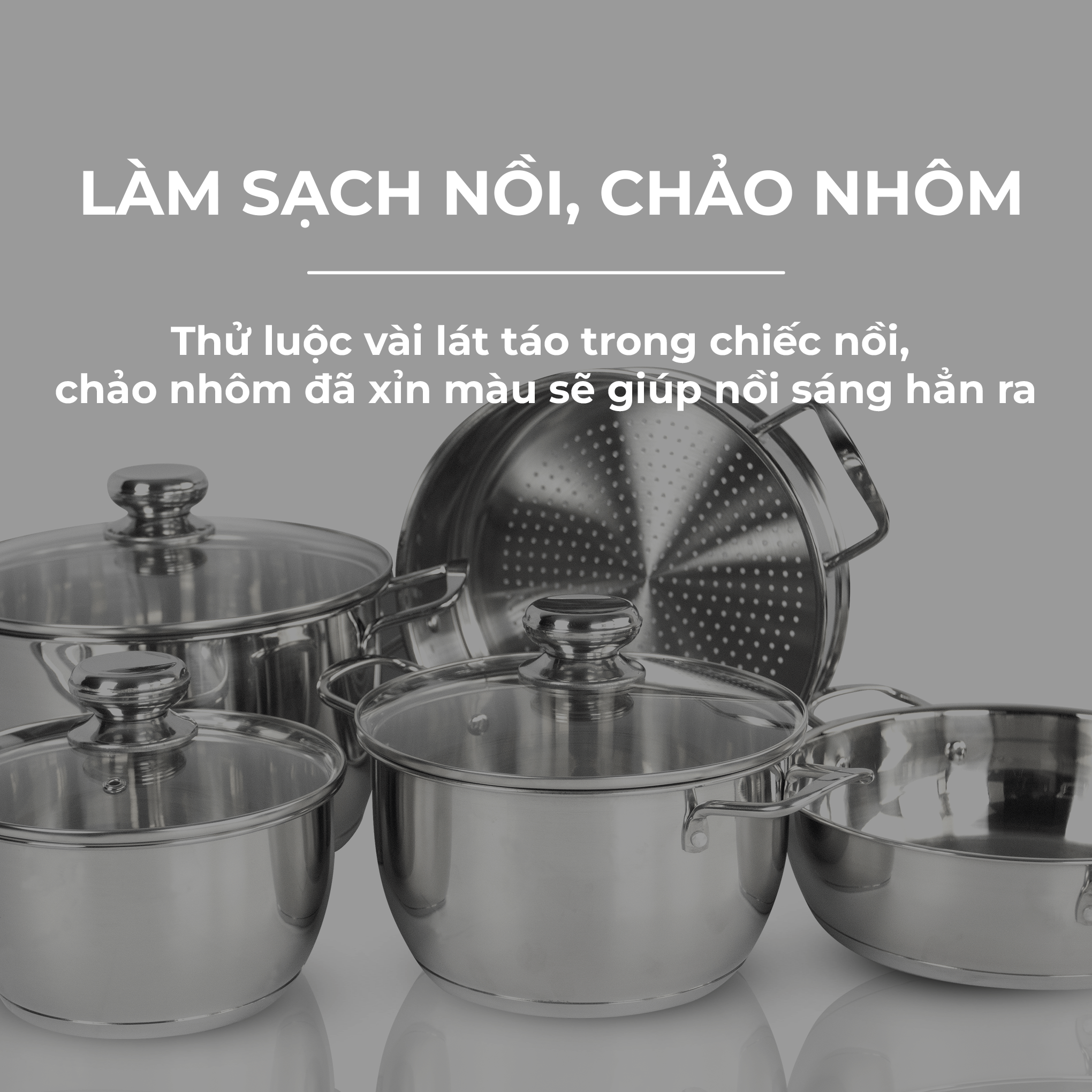 HÉ LỘ "CHÌA KHÓA" VÀNG GIÚP BẾP NÀNG LUÔN SẠCH SẼ 4 Làm sạch nồi, chảo nhôm cùng Magic Vietnam