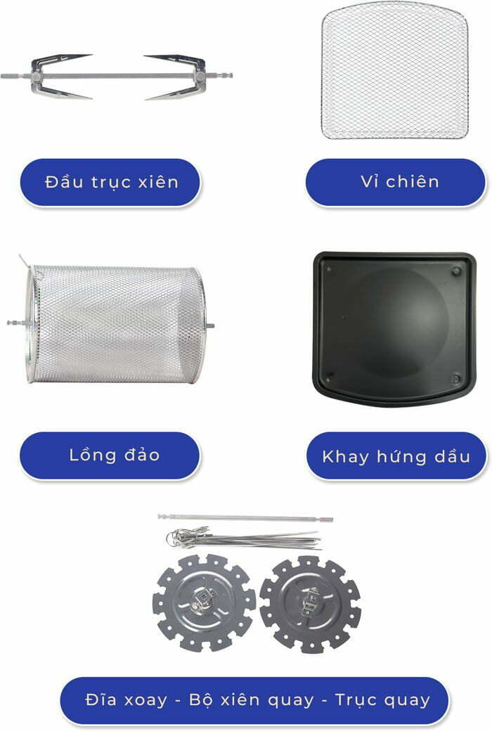 Nồi Chiên Không Dầu Kết Hợp Nướng Thông Minh Magic Eco M13 6
