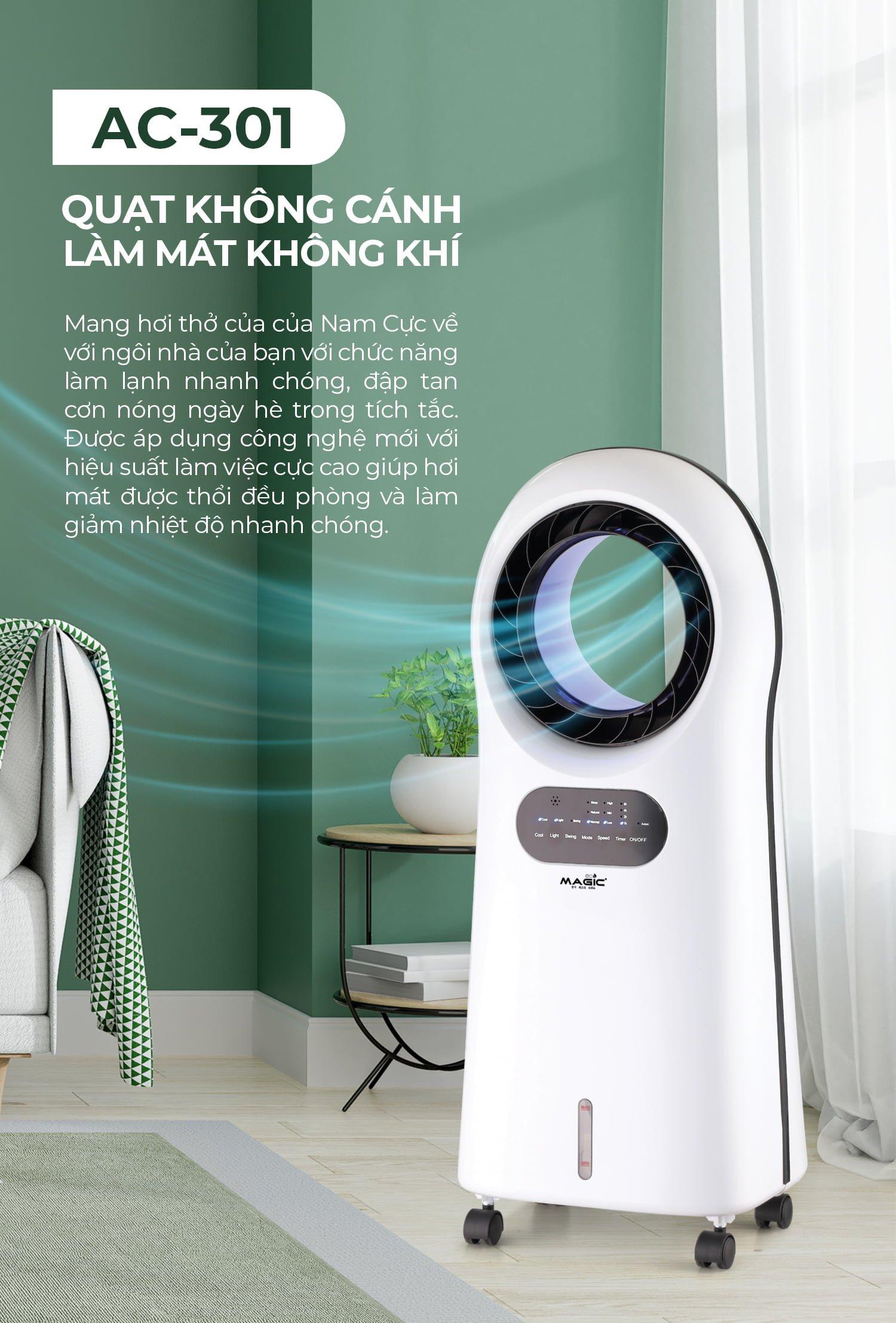 [HÀNG TRƯNG BÀY] Quạt Làm Mát Không Cánh Magic Eco AC-301 | MAGIC Vietnam 1