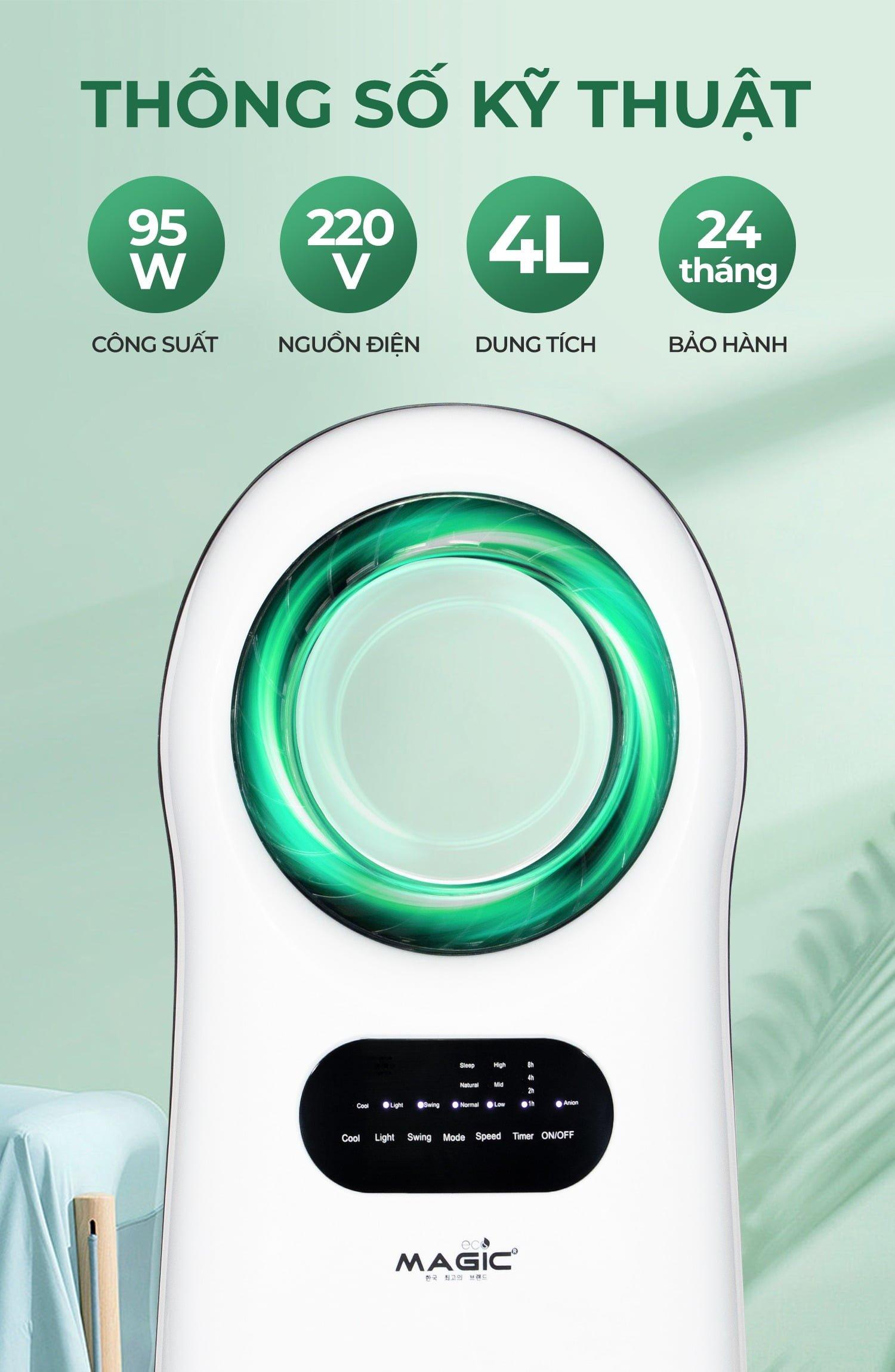 Quạt không cánh làm mát không khí Magic AC-301