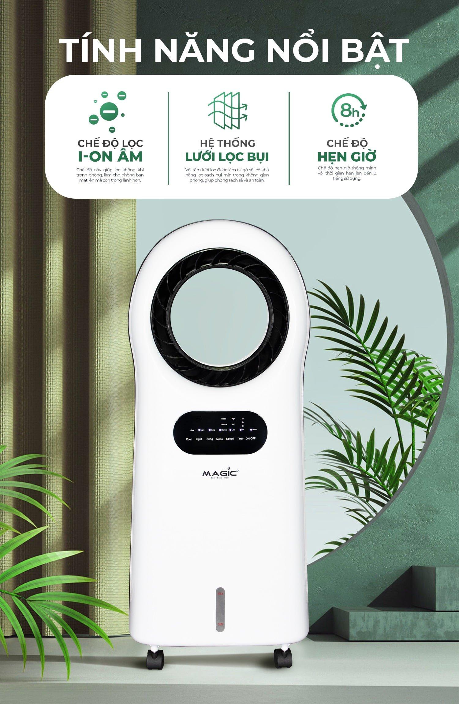 Quạt không cánh làm mát không khí Magic AC-301