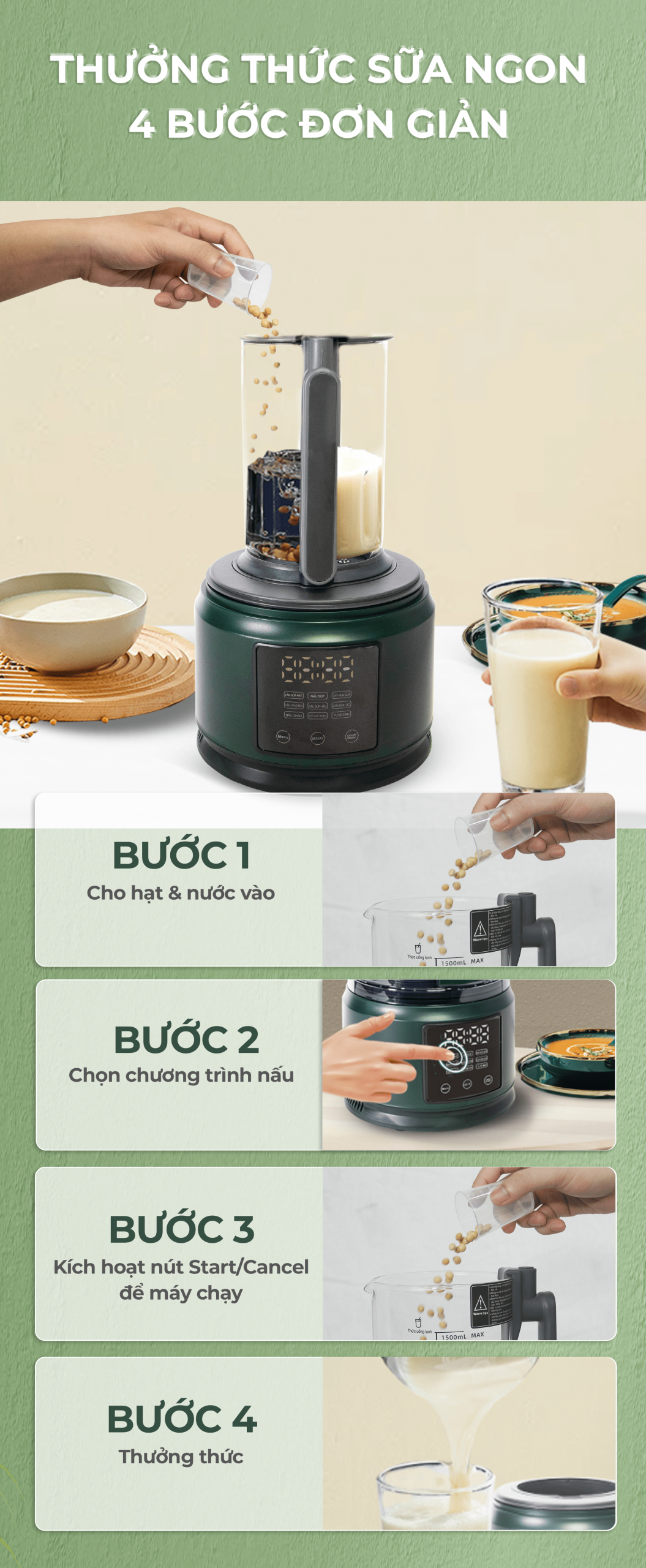 [Cập Nhật] +50 Công Thức Nấu Sữa Hạt Bằng Máy Làm Sữa Hạt 1