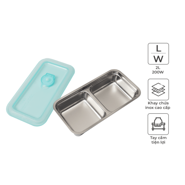 Artboard 1-11 Hộp nấu và hâm nóng thức ăn hai tầng Magic Korea A-09