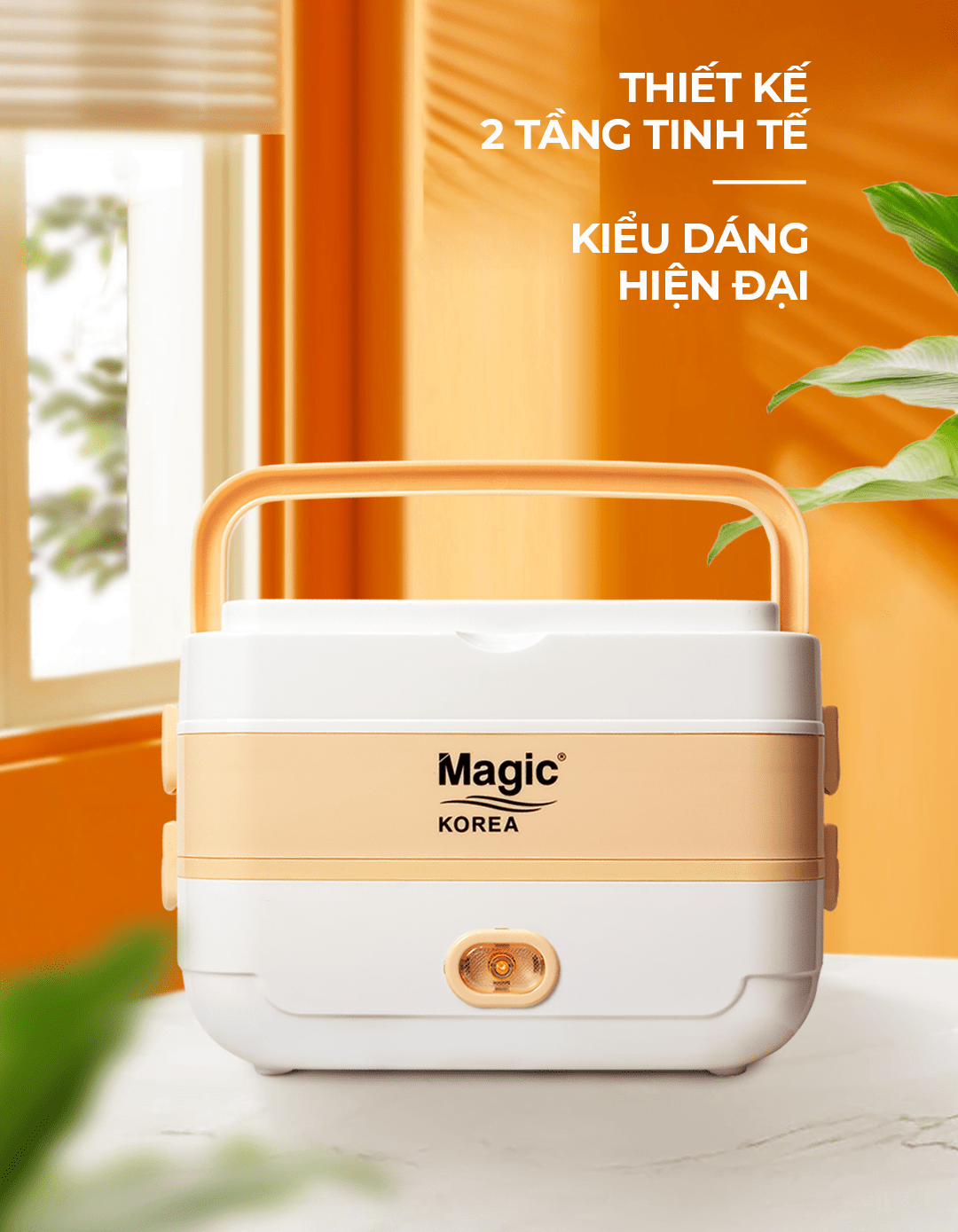 Hộp nấu và hâm nóng thức ăn hai tầng Magic Korea A-09 | MAGIC Vietnam 3