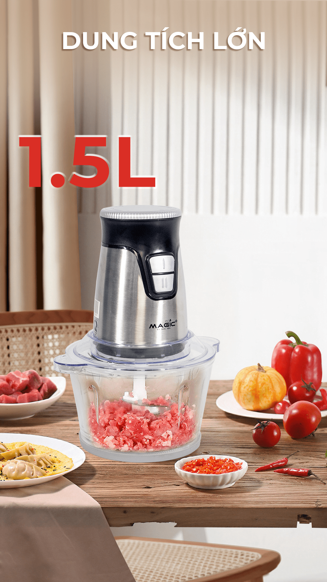 Máy Xay Thực Phẩm Đa Năng 3 In 1 Magic Eco AC-17 1,5L | MAGIC Vietnam 7 Máy Xay Thực Phẩm Đa Năng 3 In 1 Magic Eco AC-17 1,5L | MAGIC Vietnam 13