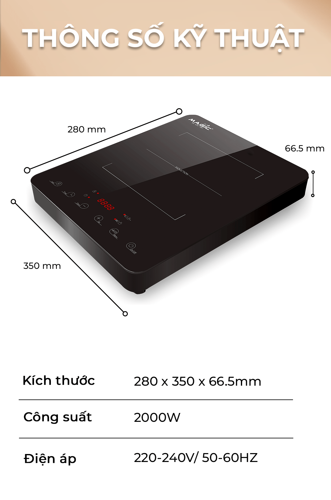 Bếp Điện Từ MAGIC Eco AC-201 | MAGIC Vietnam 11 Bếp điện từ Magic Eco AC-201 Magic Vietnam