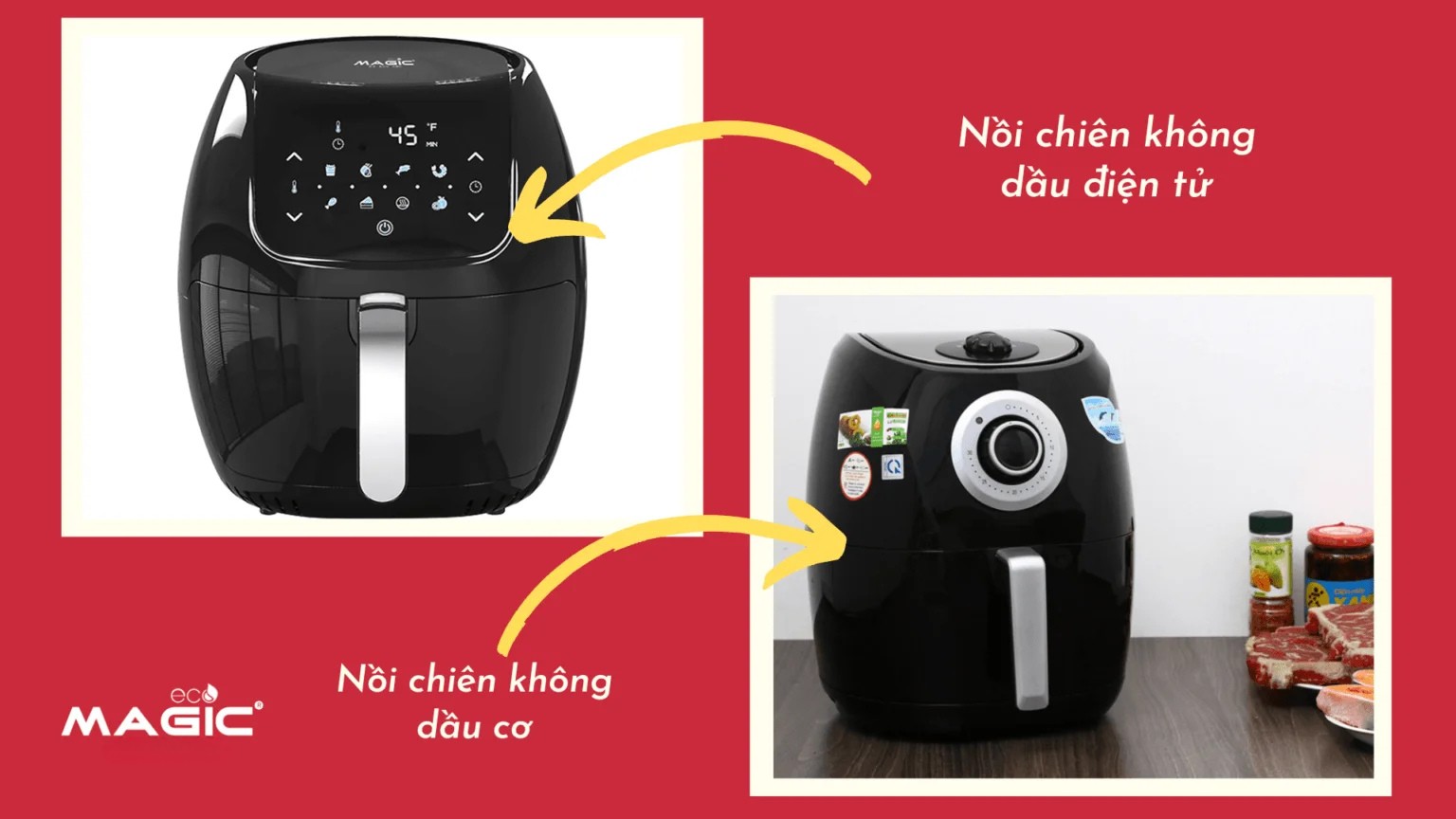 So Sánh Nồi Chiên Không Dầu Điện Tử Và Cơ Học: Loại Nào Tốt Hơn 1
