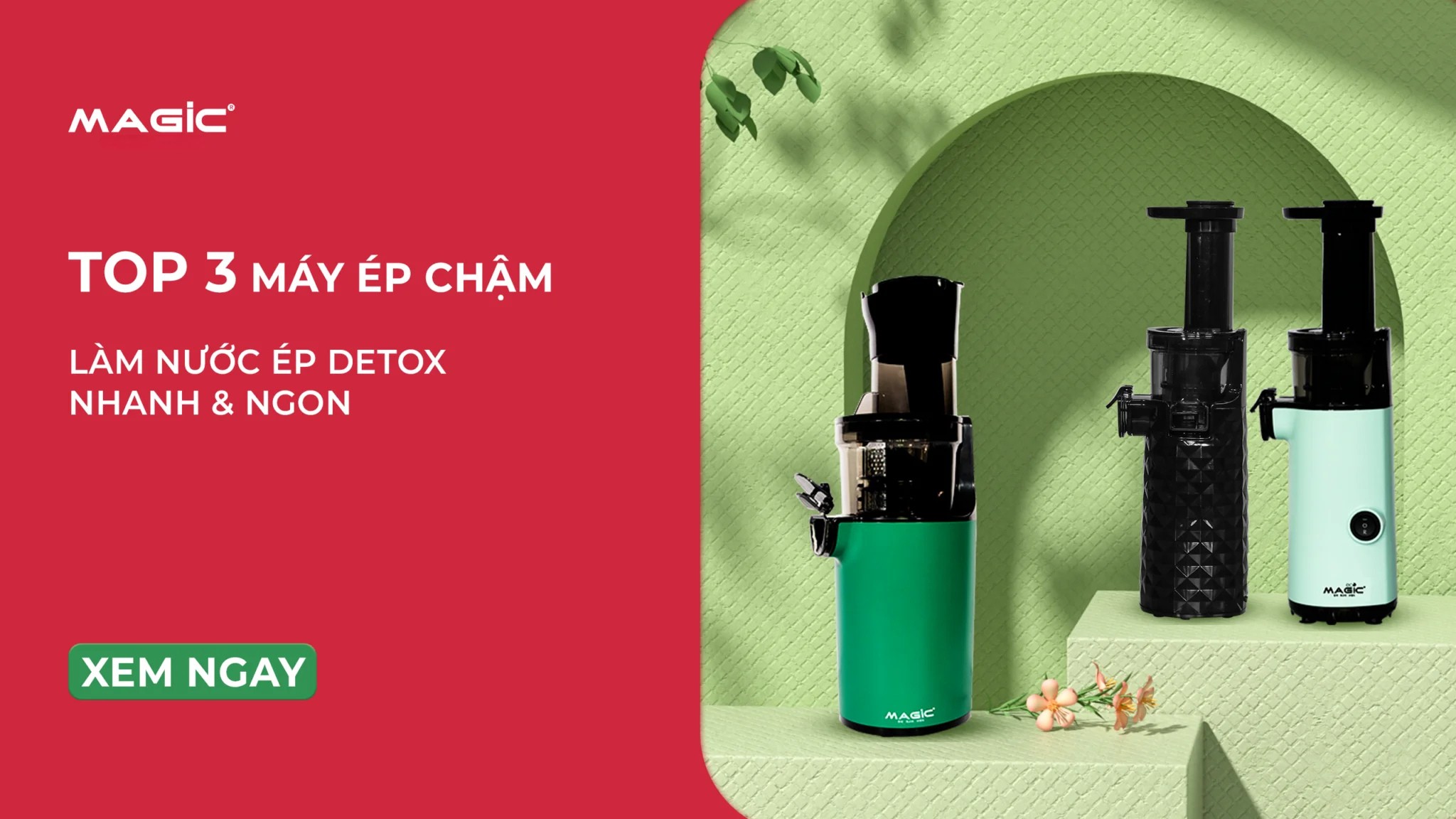 Top 3 Máy Ép Chậm Làm Nước Ép Detox Nhanh & Ngon 1
