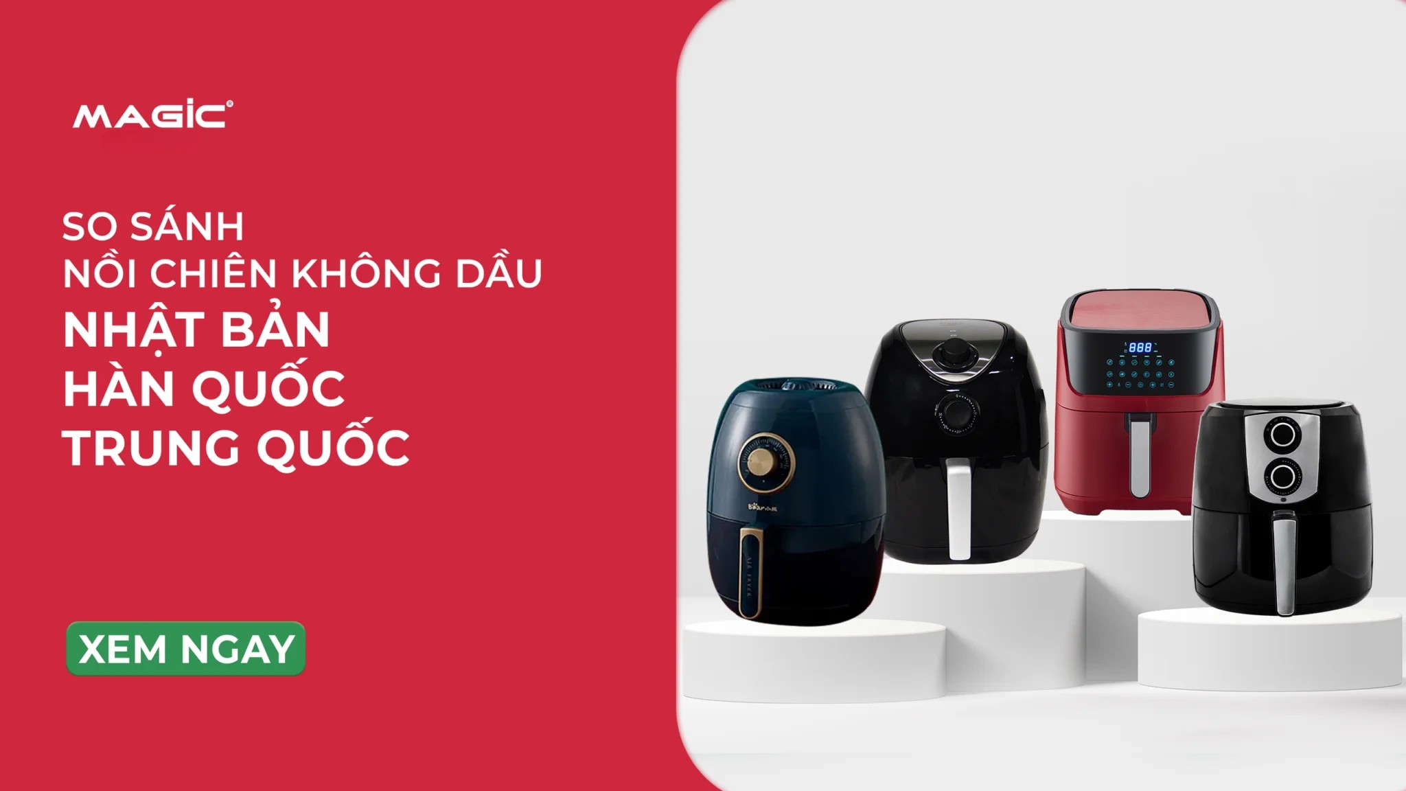 So Sánh Nồi Chiên Không Dầu Nhật Bản, Trung Quốc 1