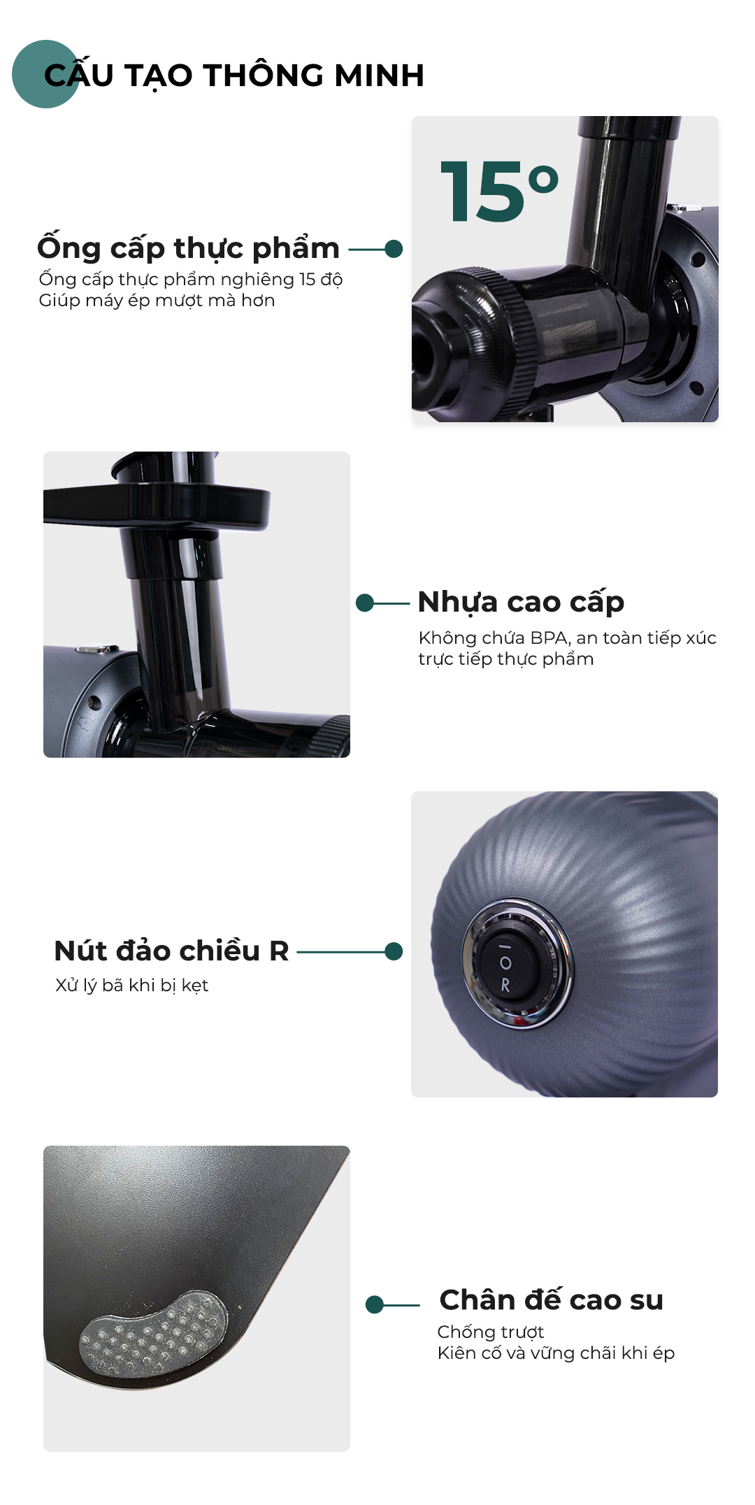 [KHÁCH HÀNG THÂN THIẾT] Máy Ép Chậm Trục Ngang MAGIC Eco AC-142 17