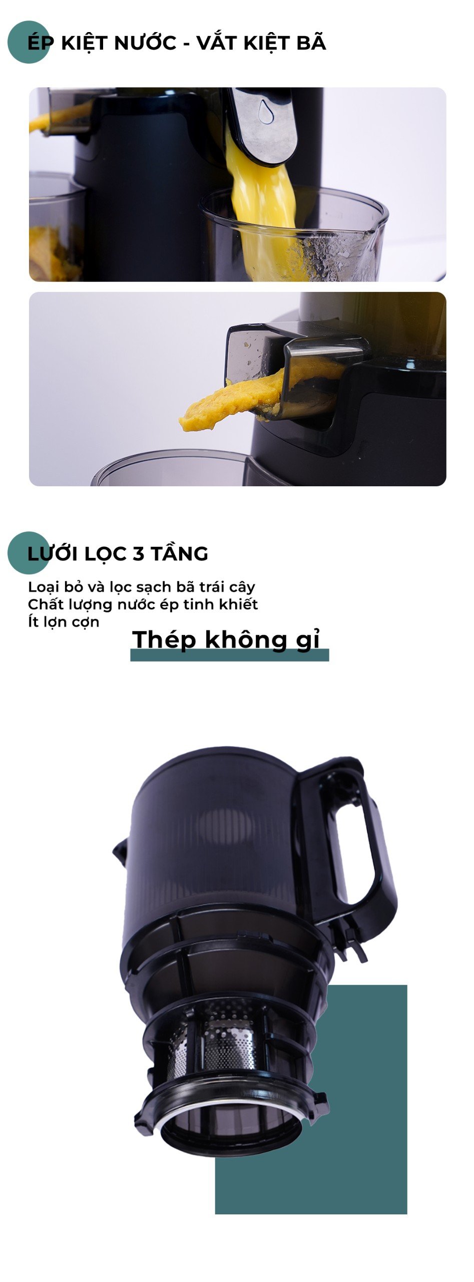 Máy Ép Chậm Miệng Rộng MAGIC Eco AC-144 24