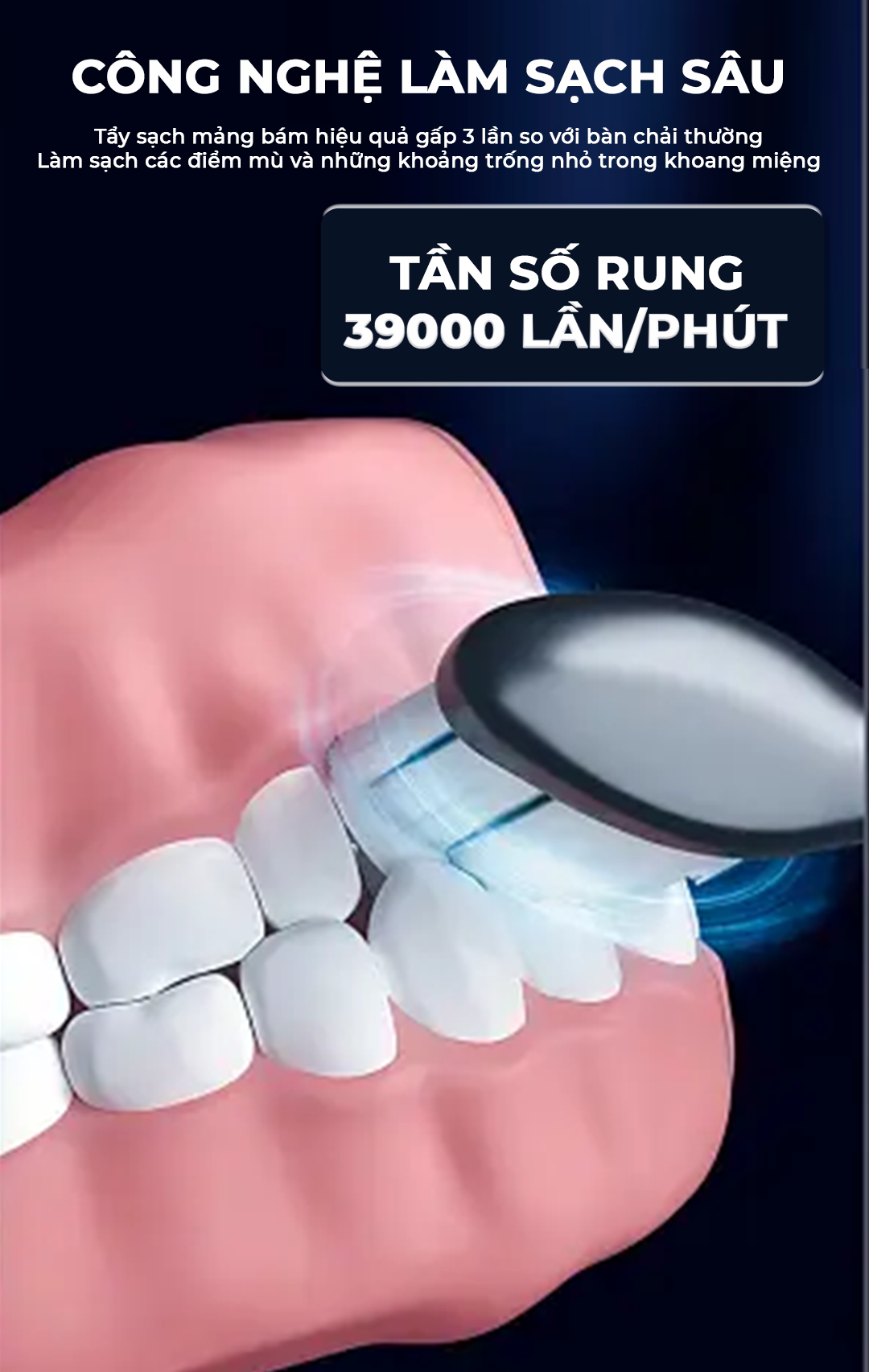 [KHÁCH HÀNG THÂN THIẾT] Bàn Chải Điện MAGIC Eco PRO-50 Xanh Navy (Sao chép) 19