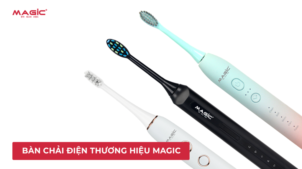 Minh họa bàn chải điện từ thương hiệu Magic
