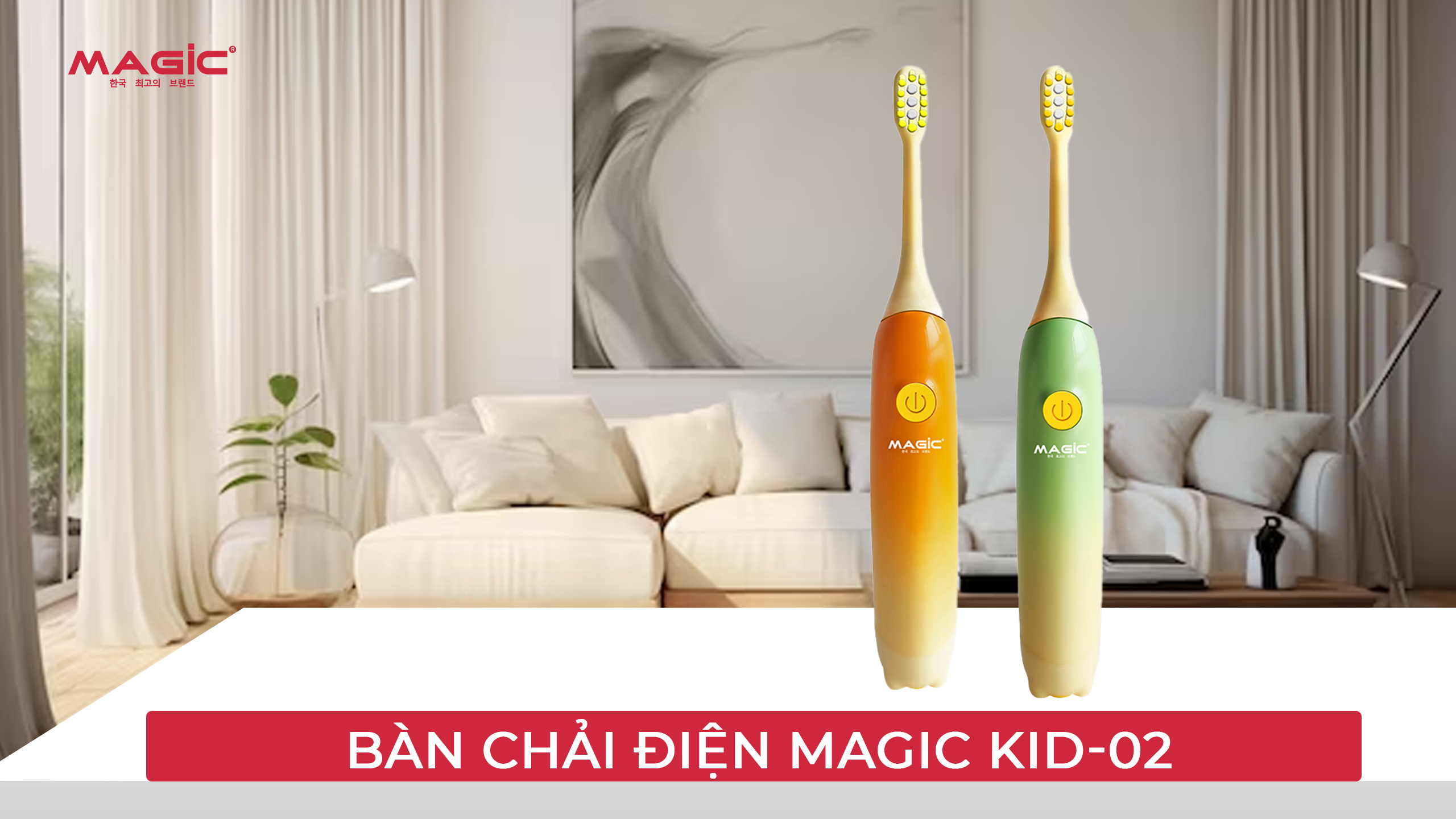 Chọn Bàn Chải Điện Cho Bé: Top 9 Sản Phẩm Được Tin Dùng 2 Minh họa bàn chải điện Magic Kid-02