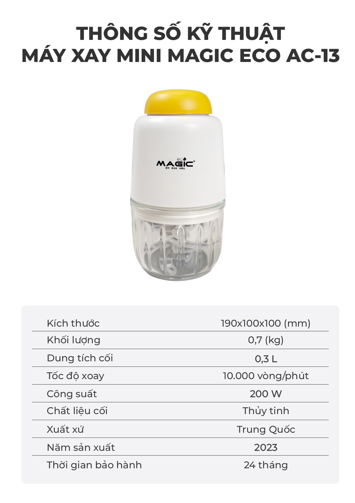 Máy Xay Mini MAGIC ECO AC-13 29