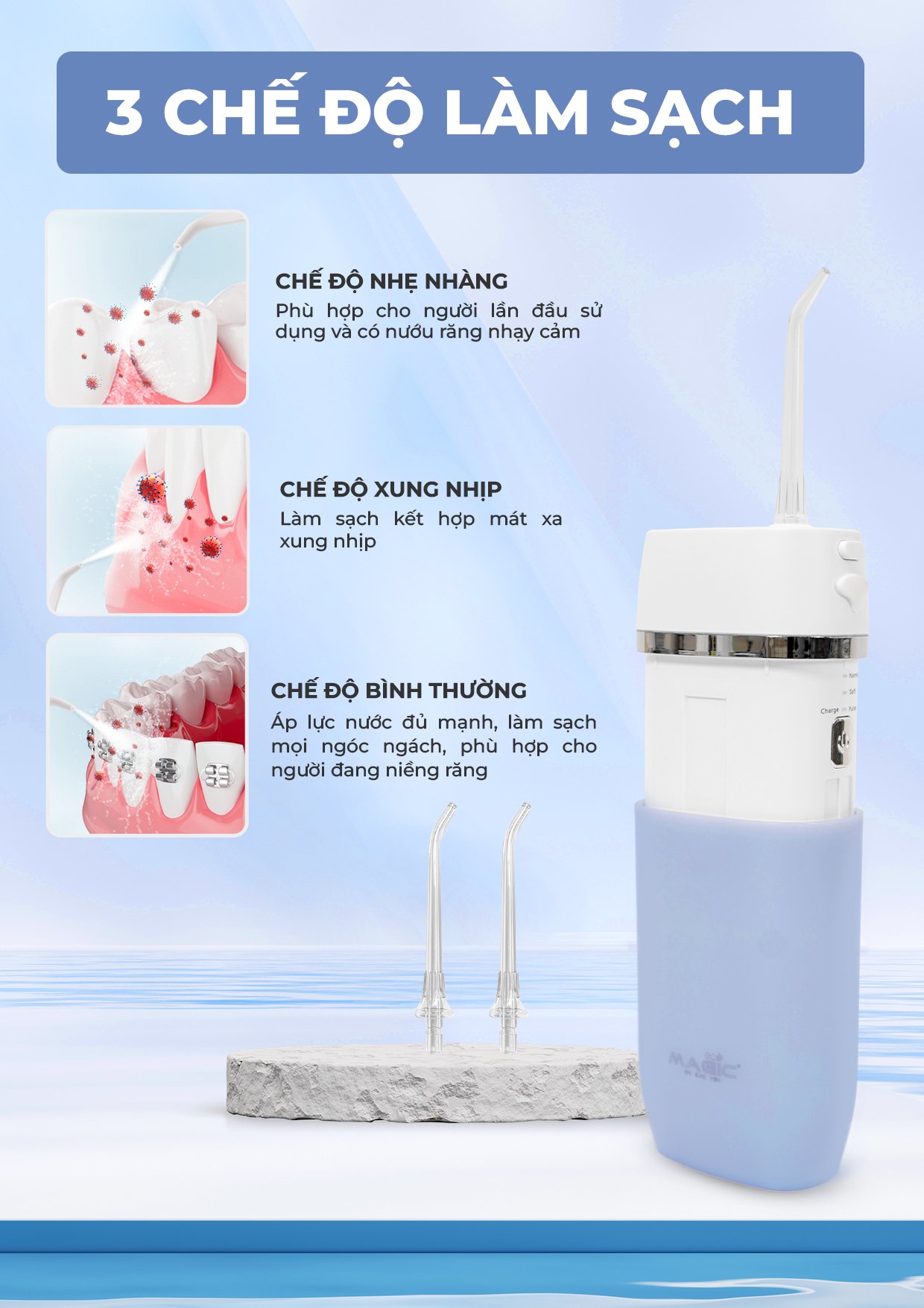 Tăm Nước MAGIC Eco PRO-83 Xanh 7 Tăm Nước MAGIC Eco PRO-83 Xanh 11