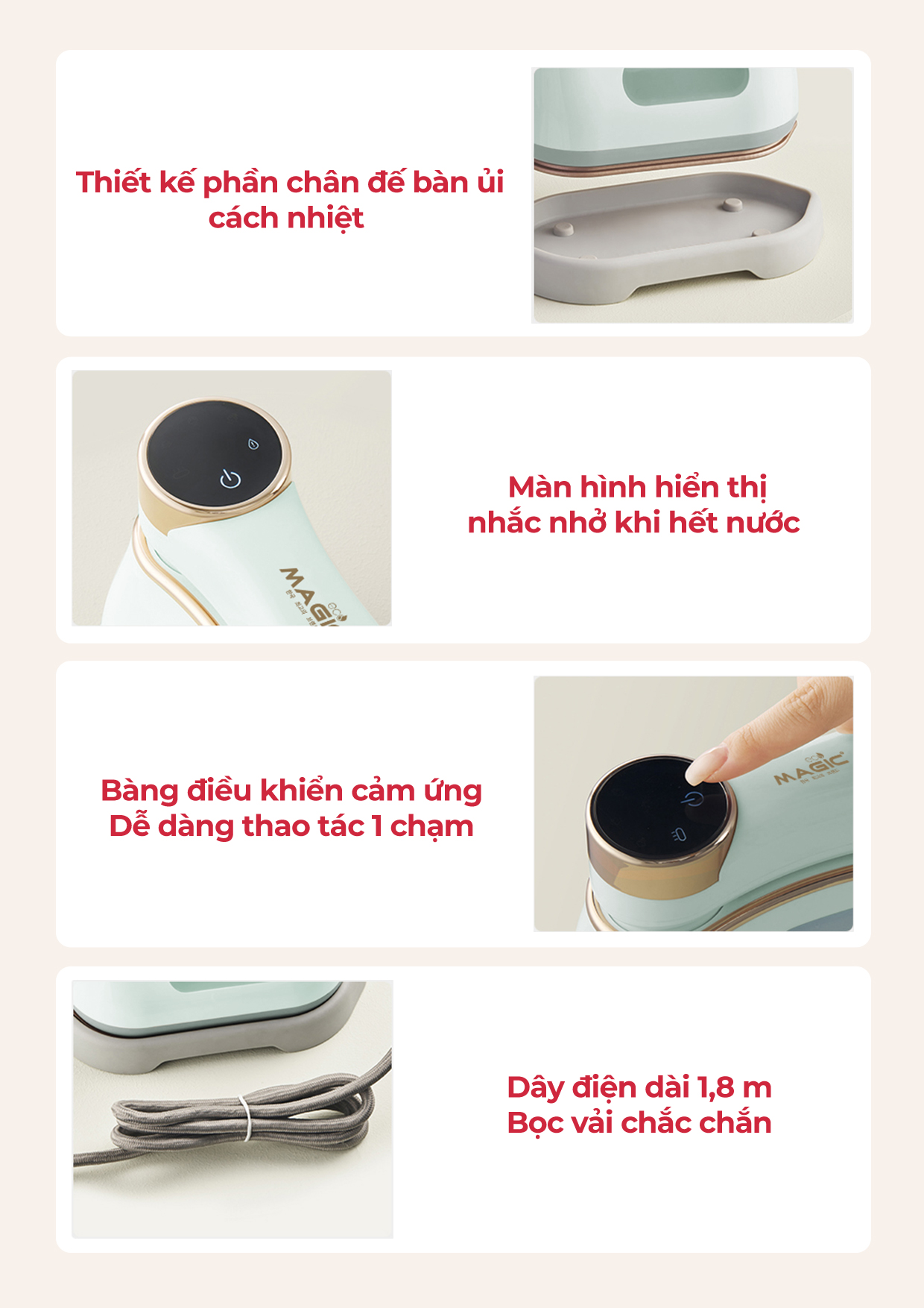 [KHÁCH HÀNG THÂN THIẾT] Bàn Ủi MAGIC Eco AC-350 21
