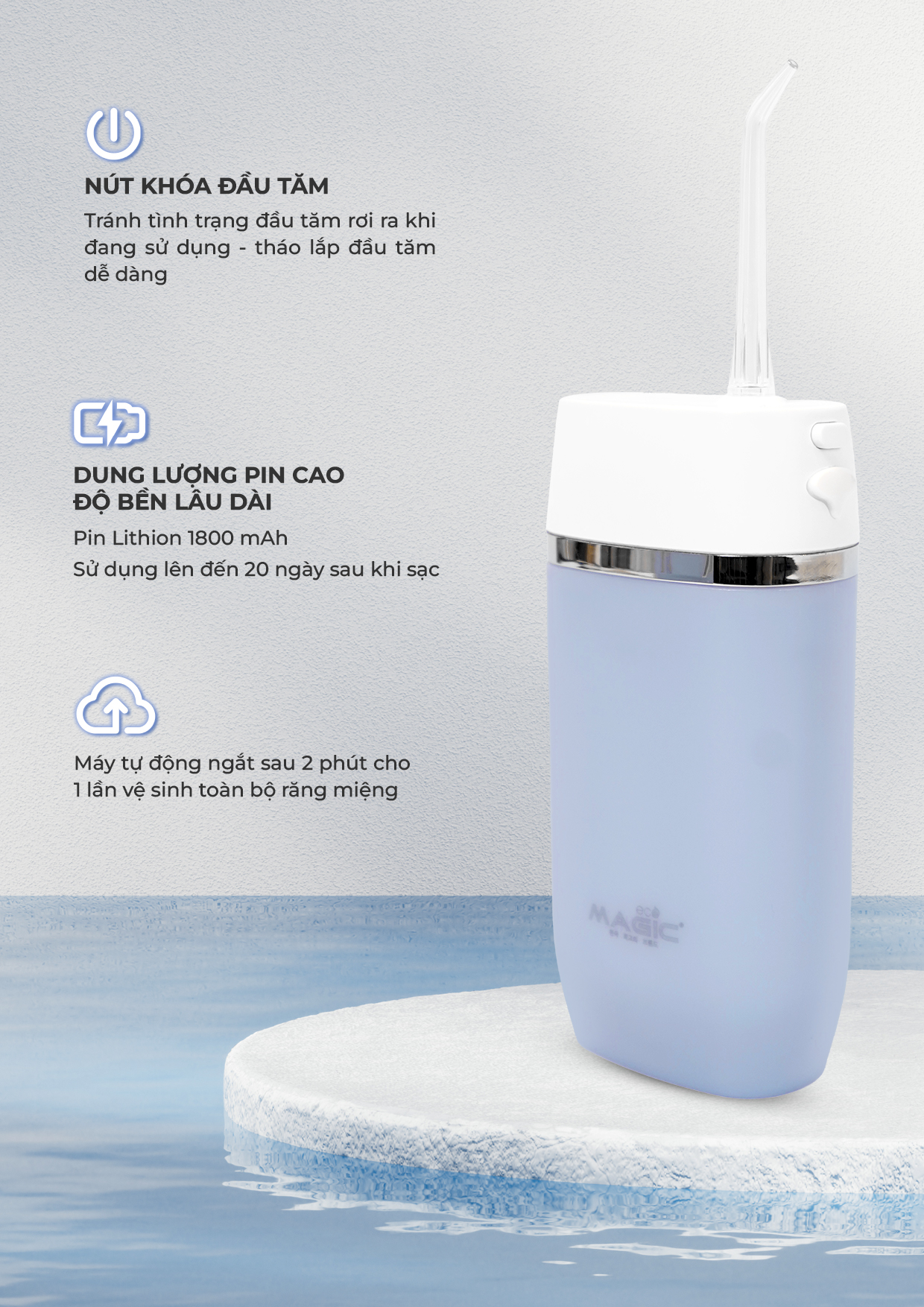 Tăm Nước MAGIC Eco PRO-83 Xanh 9 Tăm Nước MAGIC Eco PRO-83 Xanh 13