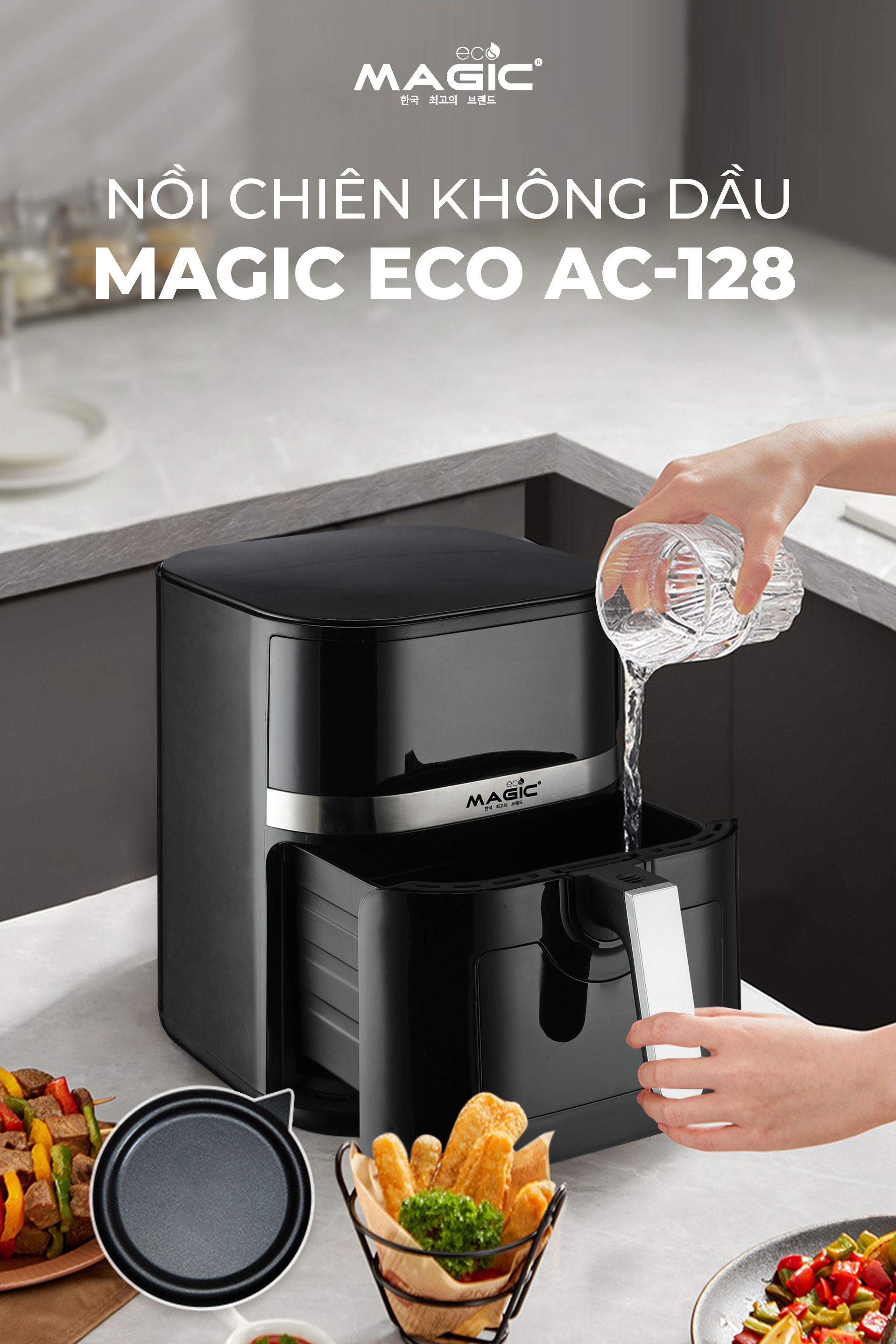 [KHÁCH HÀNG THÂN THIẾT] Nồi Chiên Không Dầu MAGIC Eco AC-128 6
