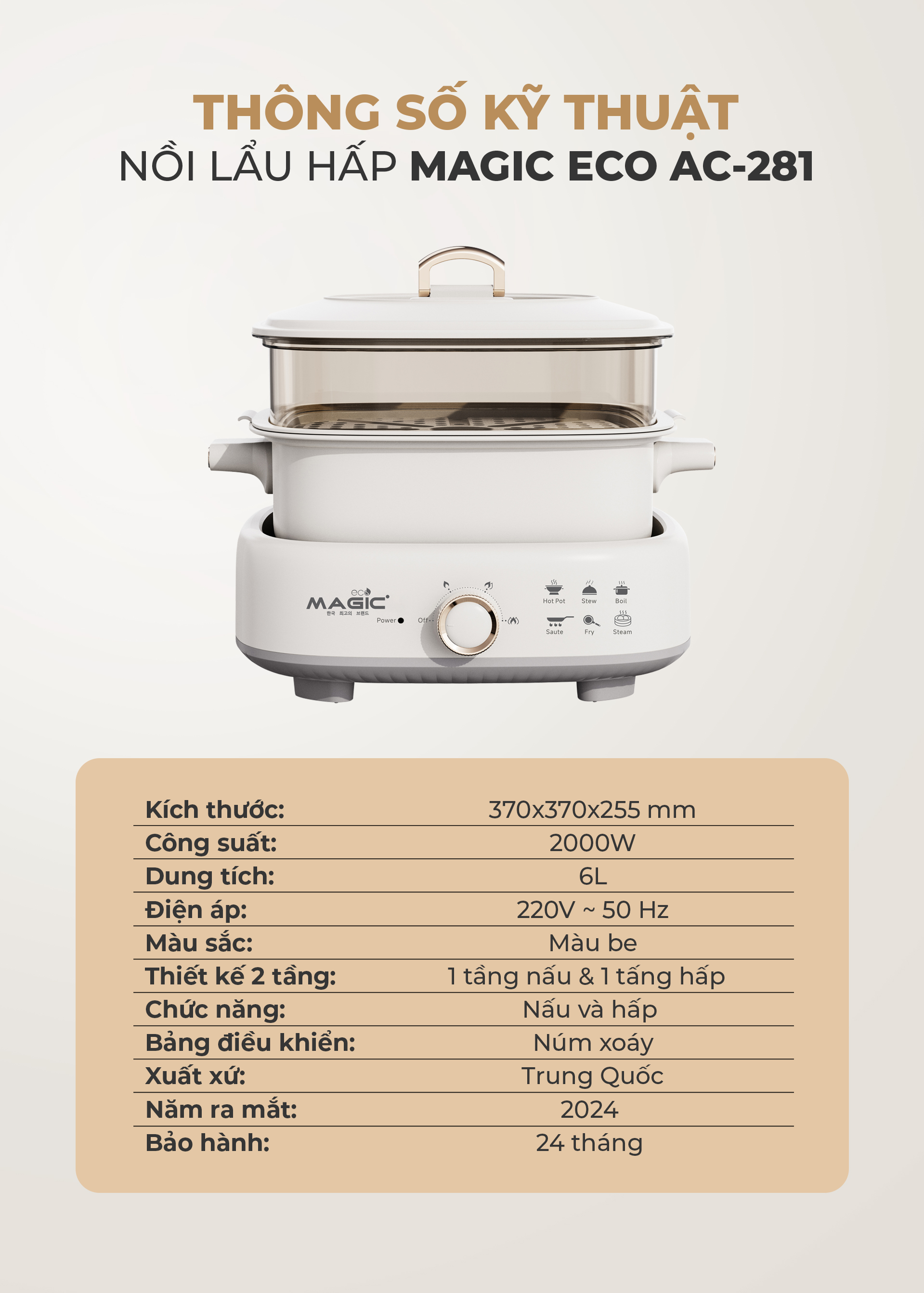 Nồi Hấp Lẩu MAGIC Eco AC-281 29