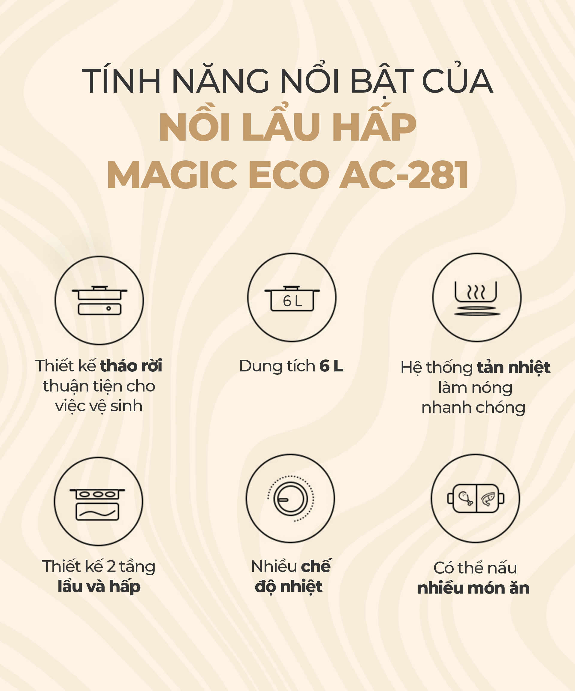 Nồi Hấp Lẩu MAGIC Eco AC-281 17