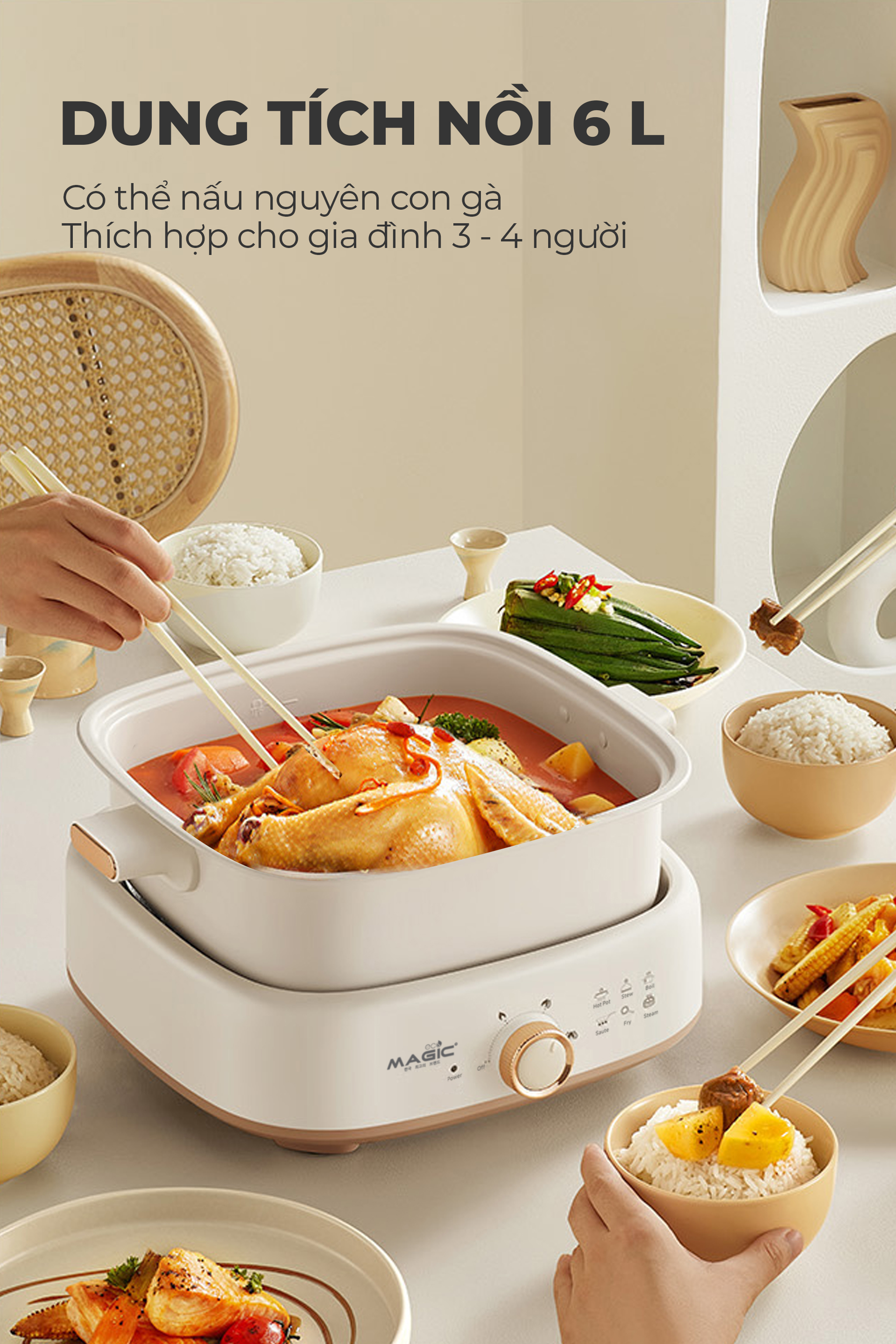 Nồi Hấp Lẩu MAGIC Eco AC-281 19