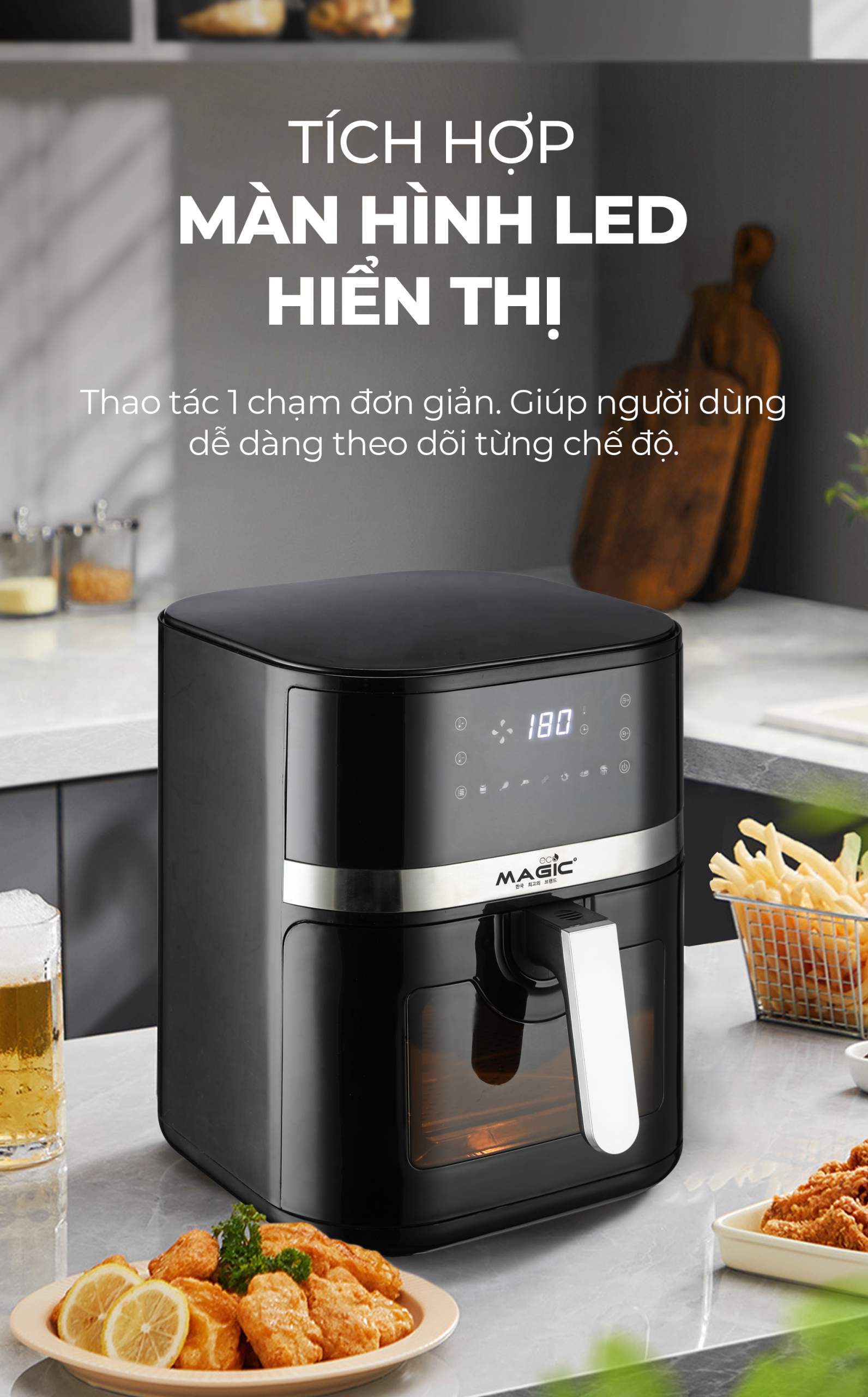 [KHÁCH HÀNG THÂN THIẾT] Nồi Chiên Không Dầu MAGIC Eco AC-128 11