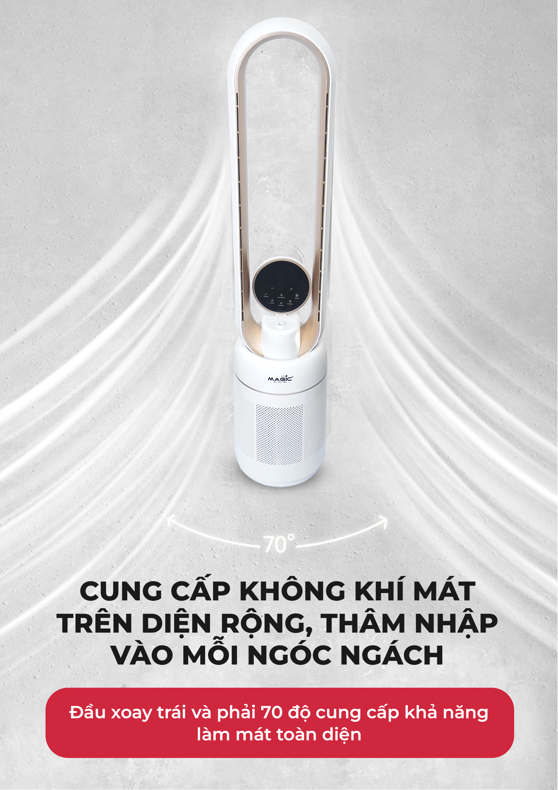 [KHÁCH HÀNG THÂN THIẾT] Quạt Không Cánh - Kết Hợp Lọc Không Khí MAGIC Eco AC-306 13