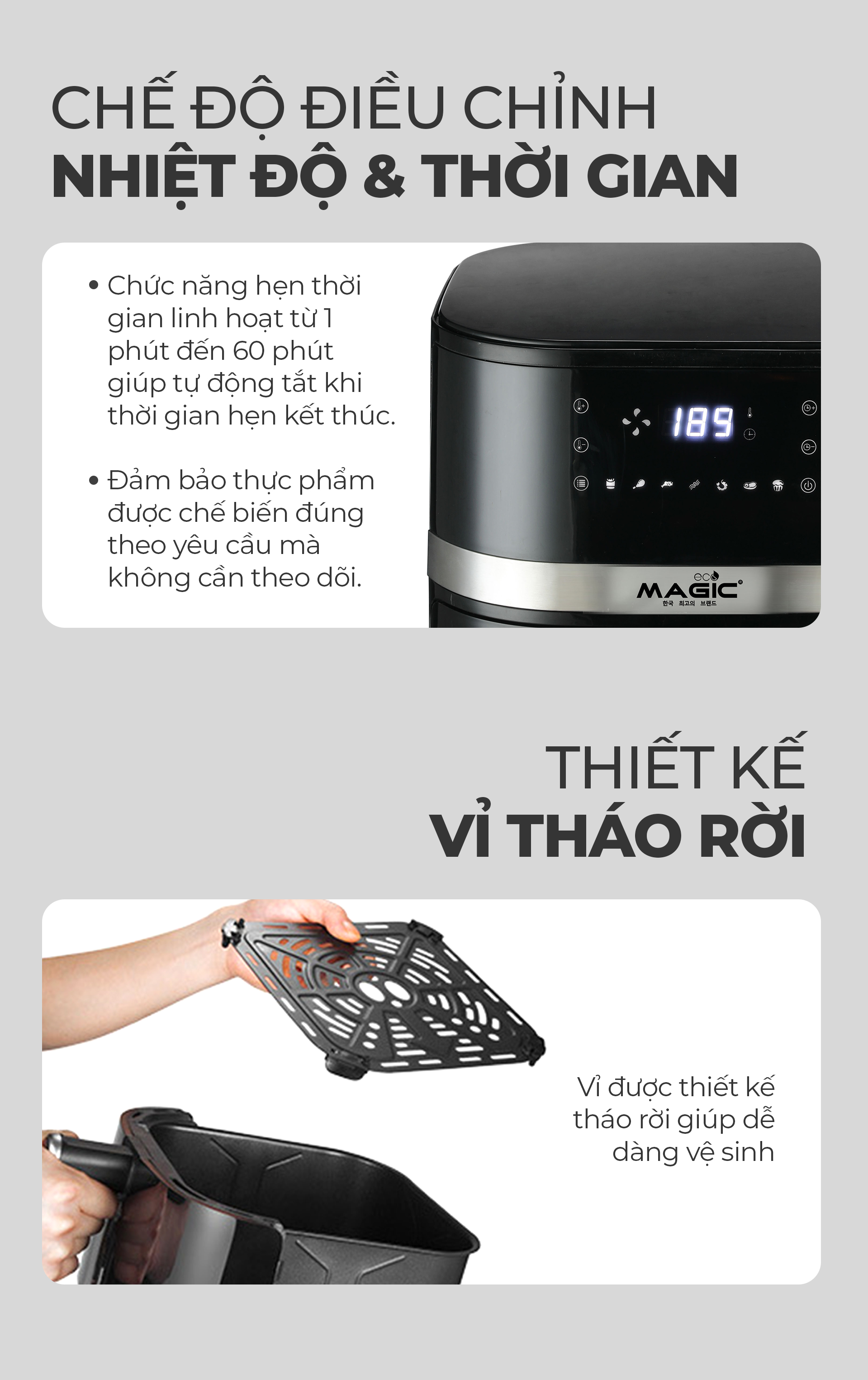 [KHÁCH HÀNG THÂN THIẾT] Nồi Chiên Không Dầu MAGIC Eco AC-128 13