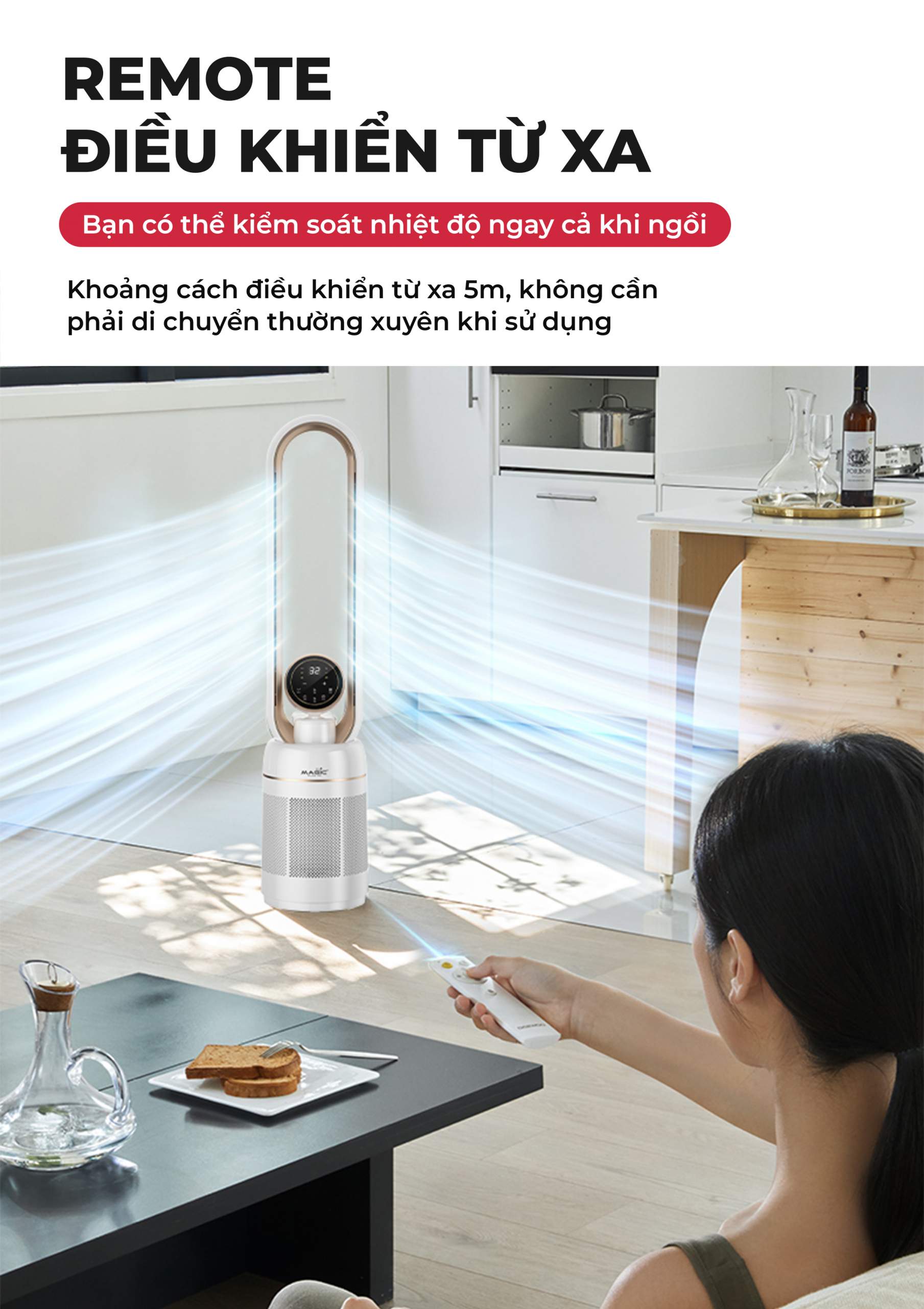 [KHÁCH HÀNG THÂN THIẾT] Quạt Không Cánh - Kết Hợp Lọc Không Khí MAGIC Eco AC-306 21