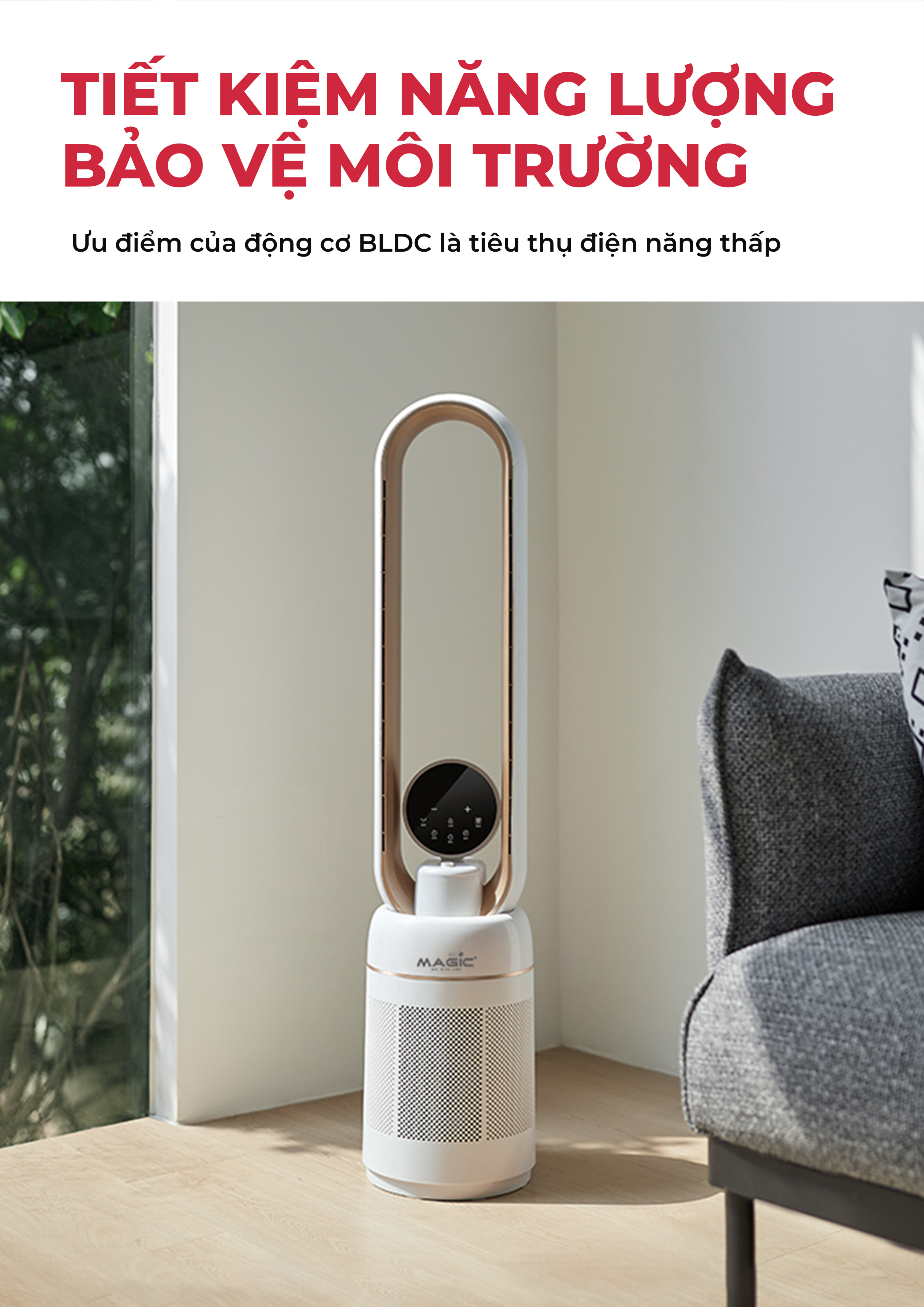 [KHÁCH HÀNG THÂN THIẾT] Quạt Không Cánh - Kết Hợp Lọc Không Khí MAGIC Eco AC-306 19