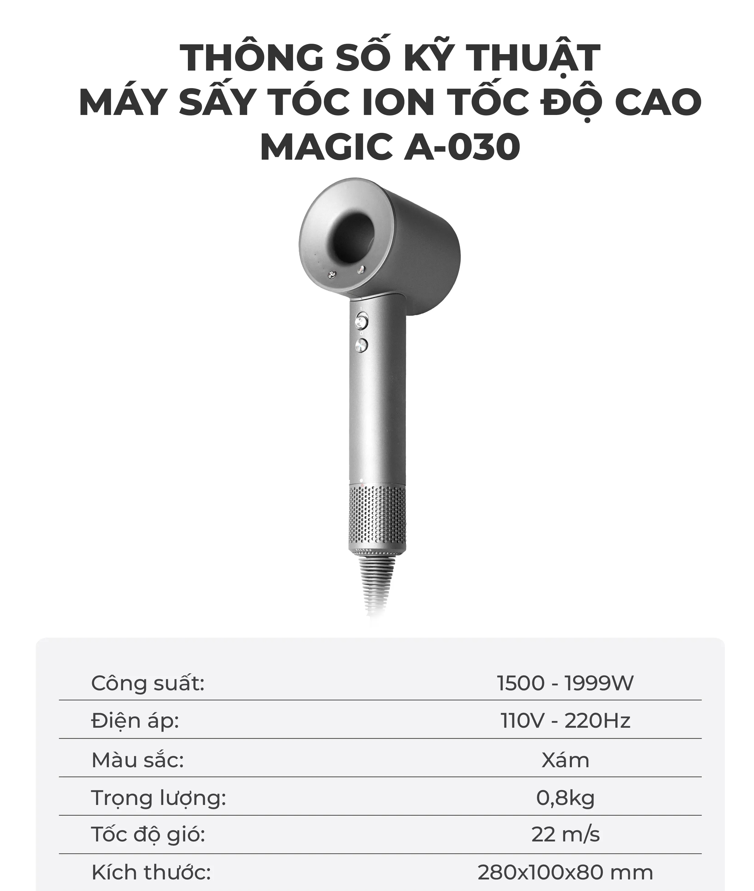 Máy Sấy Tóc MAGIC A-030 13 Máy Sấy Tóc MAGIC A-030 14