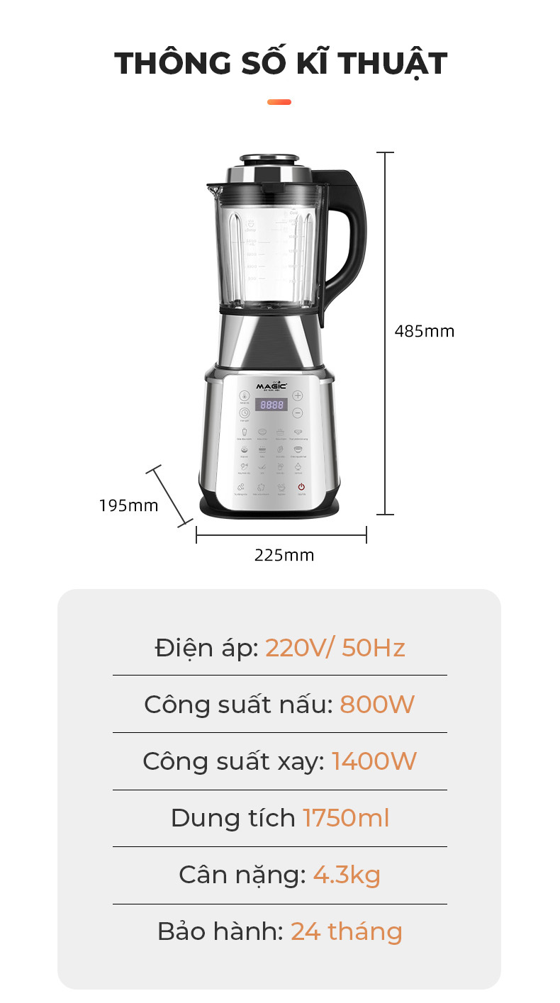 [KHÁCH HÀNG THÂN THIẾT] Máy Xay Sữa Hạt MAGIC Eco AC-145 23