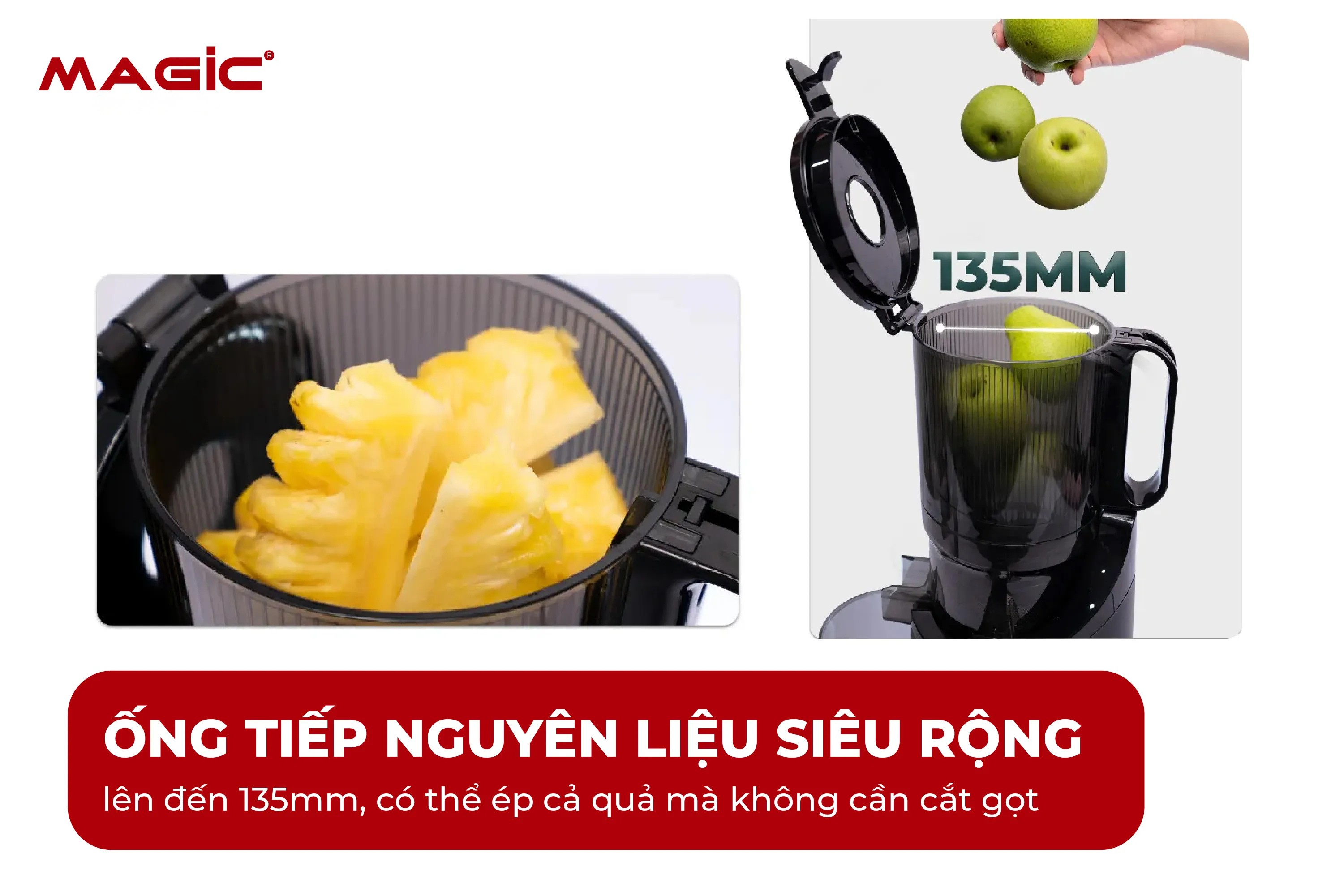 Review Máy Ép Chậm Miệng Rộng MAGIC Eco AC-144 2