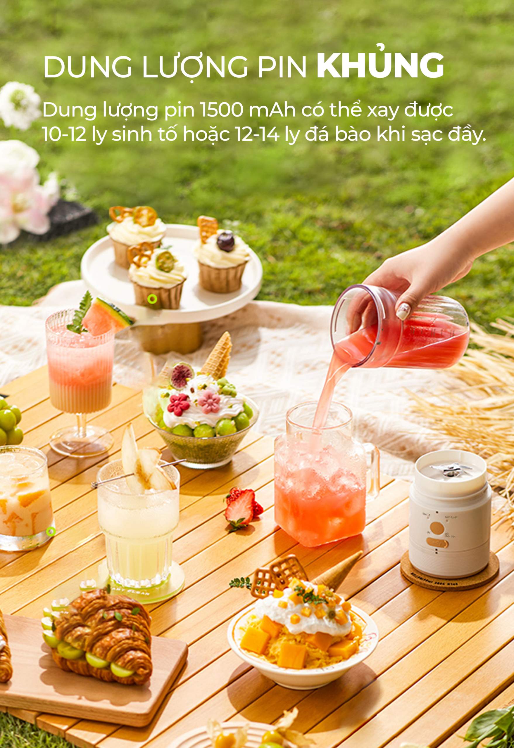 [KHÁCH HÀNG THÂN THIẾT] Máy Xay Sinh Tố Và Làm Kem Đá Bào Magic ECO AC-181 8