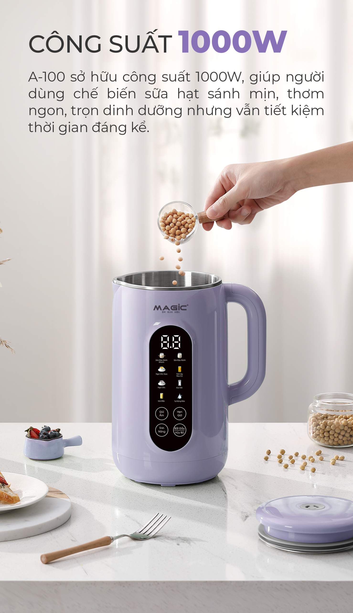 Máy Xay Sữa Hạt MAGIC A-100 3 Máy Xay Sữa Hạt MAGIC A-100 4