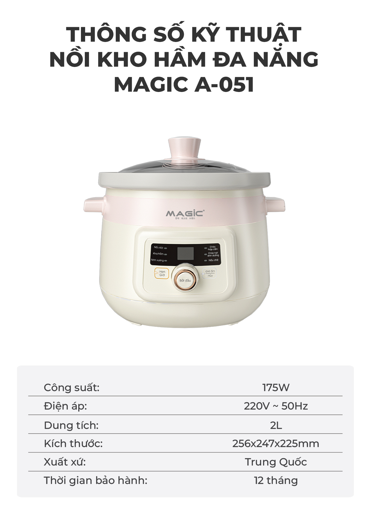 Nồi Kho Hầm Đa Năng MAGIC A-051 10
