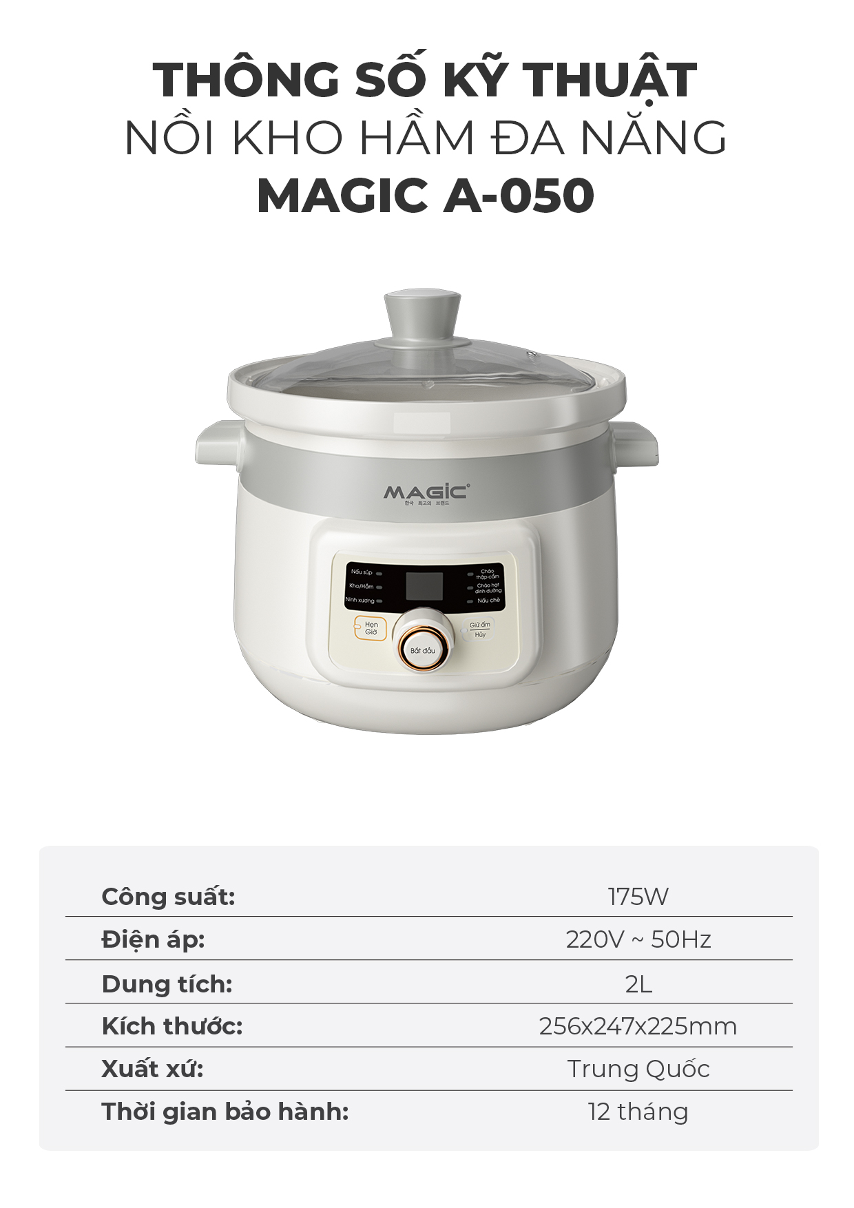 Nồi Kho Hầm Đa Năng MAGIC A-050 10