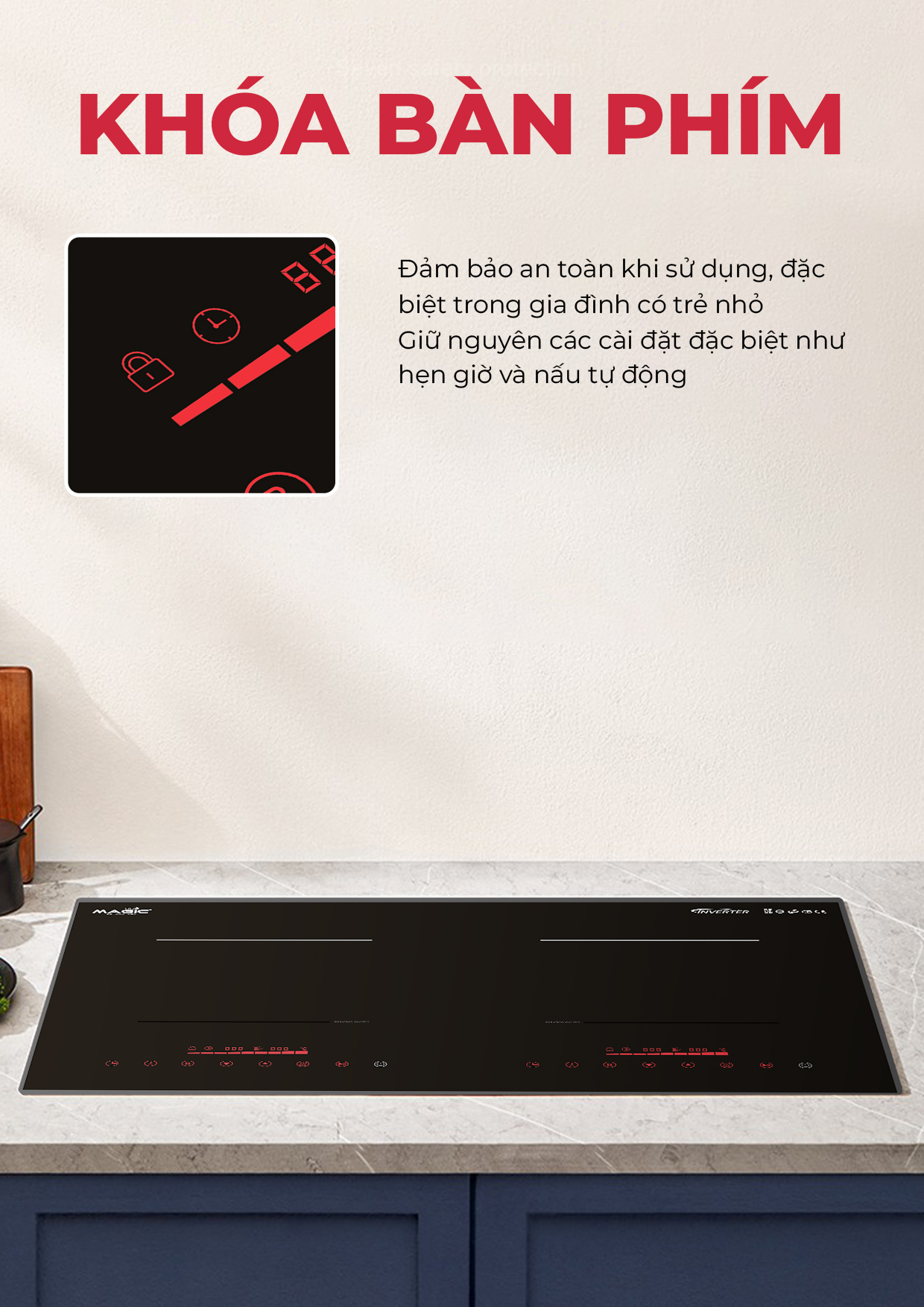 Bếp đôi điện từ Magic Eco AC-211 5