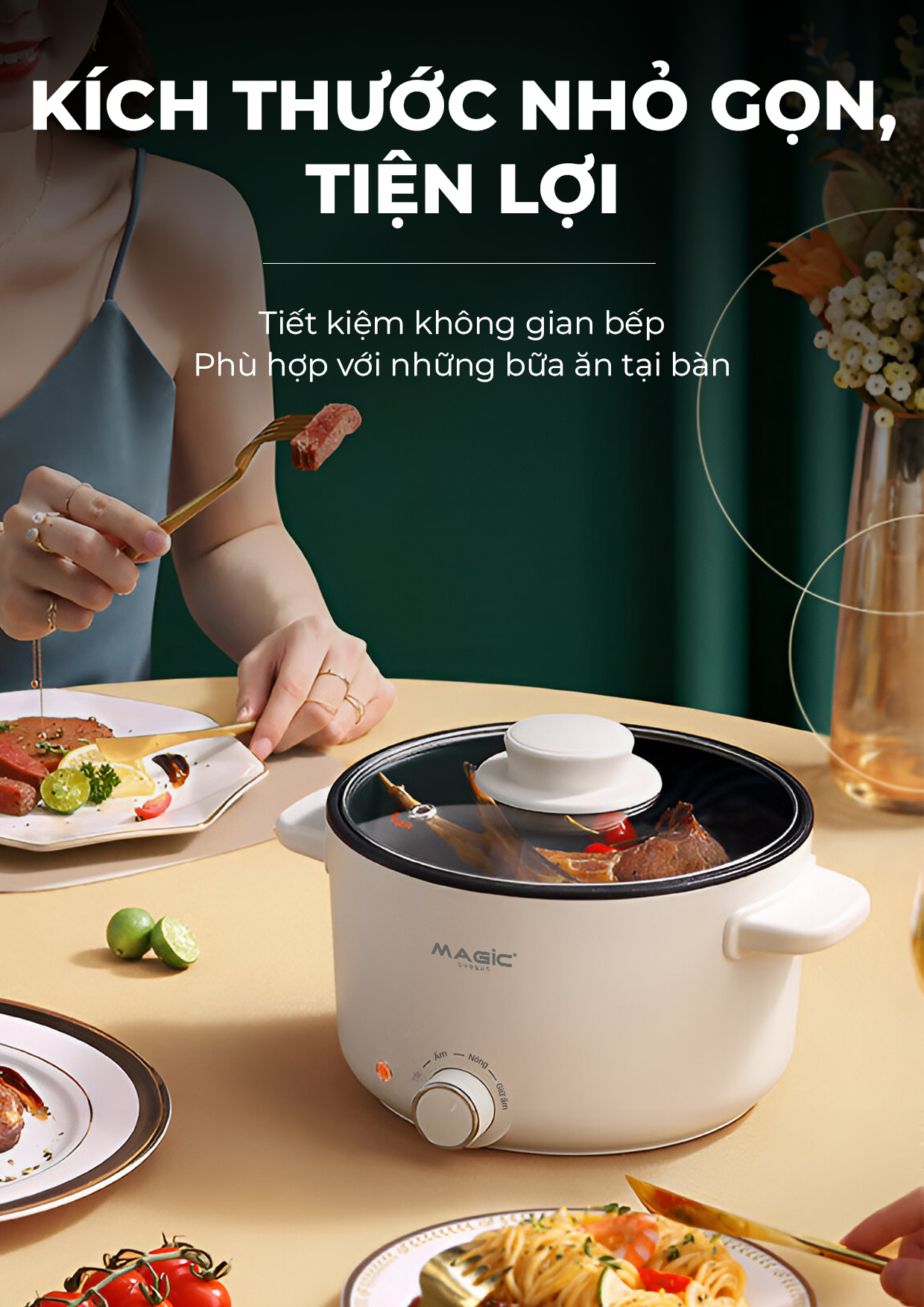 Nồi Lẩu Điện Đa Năng Magic A-042 16 Nồi Lẩu Điện Đa Năng Magic A-042 28