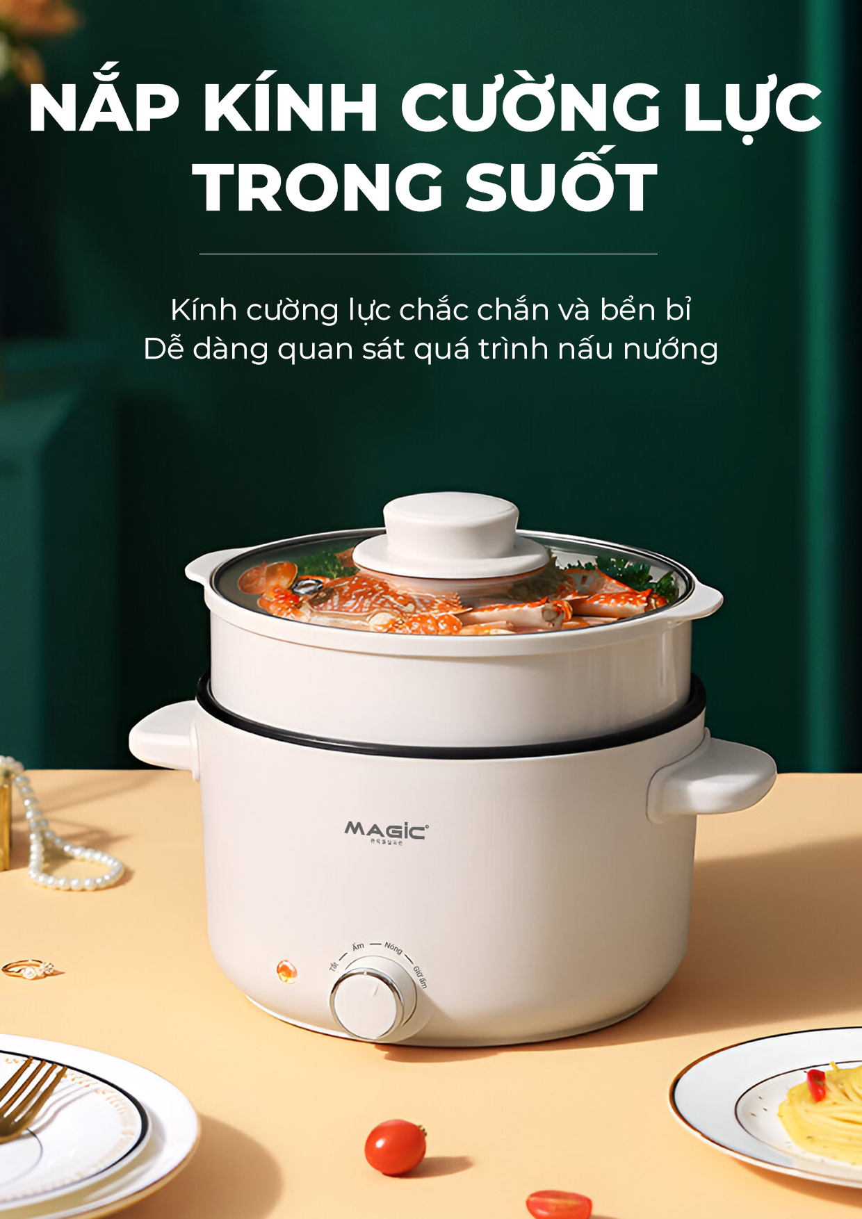 Nồi Lẩu Điện Đa Năng Magic A-042 18 Nồi Lẩu Điện Đa Năng Magic A-042 30