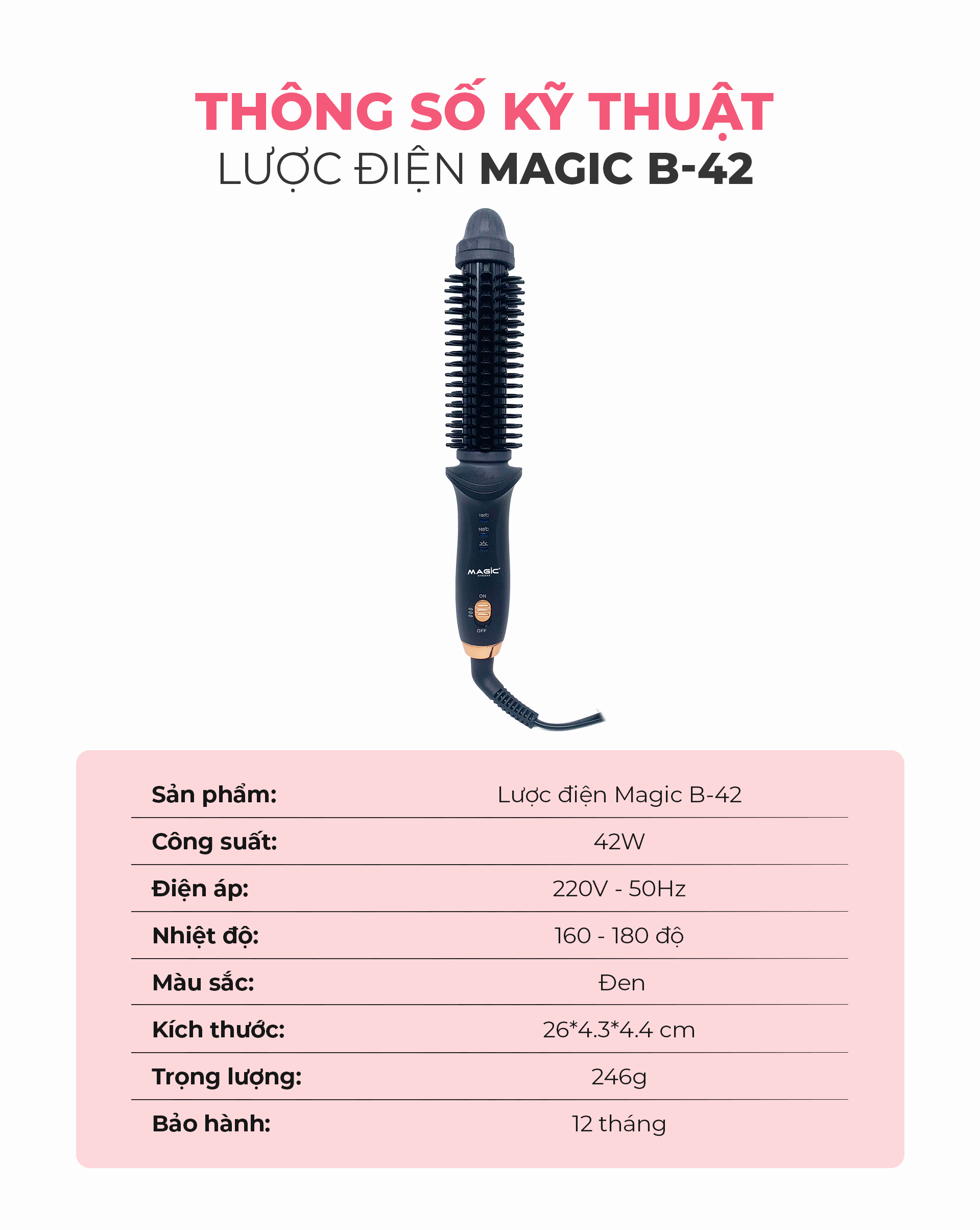 Lược Điện MAGIC B-42 6 Lược Điện MAGIC B-42 7